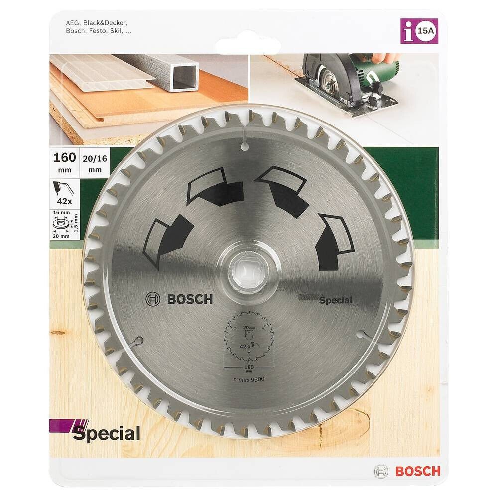BOSCH Bohrfutter Bosch Kreissägeblatt Special 160 x 20/16 x 2,5mm 42Z Handkreissägen