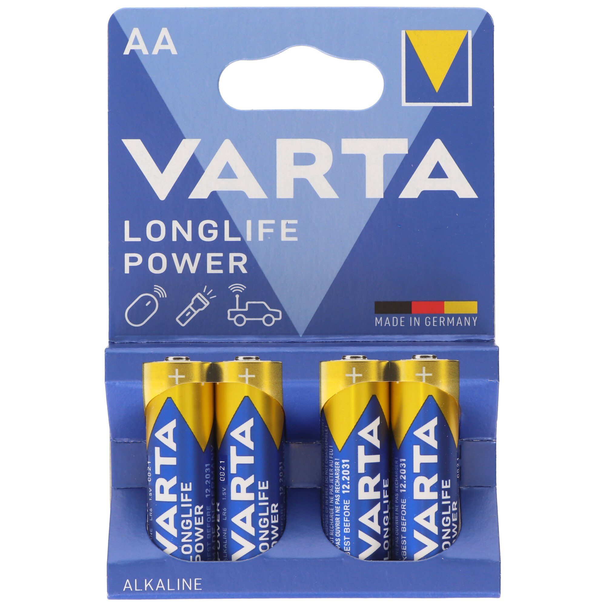 VARTA Varta Longlife Power Mignon LR6 (ehem. Batterie, AA High V) Batterien Energy) 4906 (1,5
