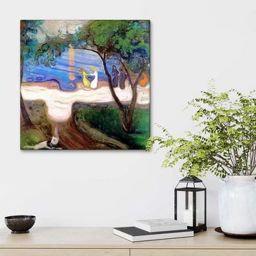 Posterlounge Leinwandbild Edvard Munch, Tanz am Ufer (Detail), Wohnzimmer Maritim Malerei