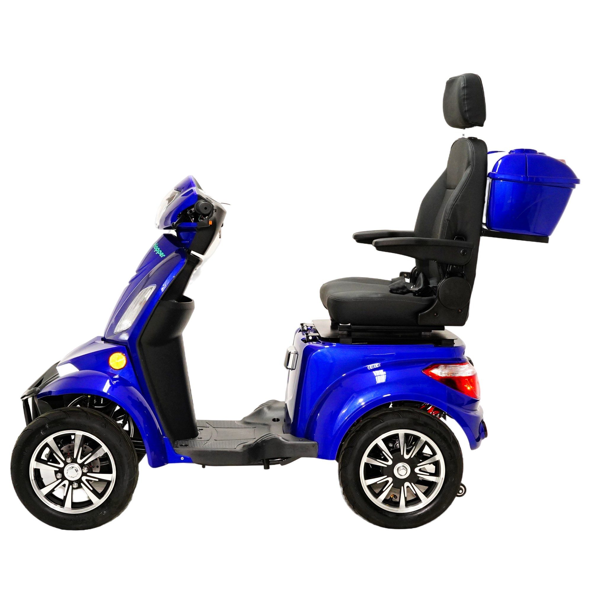 Urban Hopper E-Motorroller Elektro Seniorenmobil 4-Rad Elektroroller Urban Hopper Best Ager Li, 1000 W, 6 km/h, Lithium Akku herausnehmbar mit Top-Case Stockhalter ca 60KM 3 Gang COC