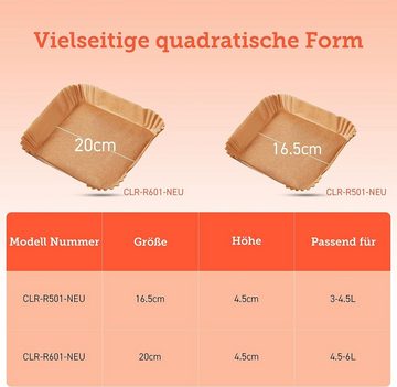 autolock Papierküchenrolle Backpapier Schalen für Heißluft Fritteusen 100 Stk (100 Stk 100-St)