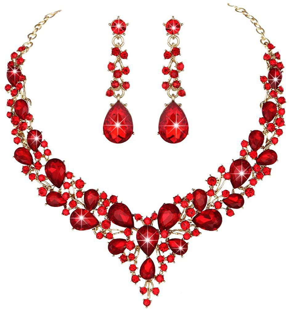Coonoor Schmuckset Damen Hochzeits-Schmuckset, Halsketten- und günstig online kaufen
