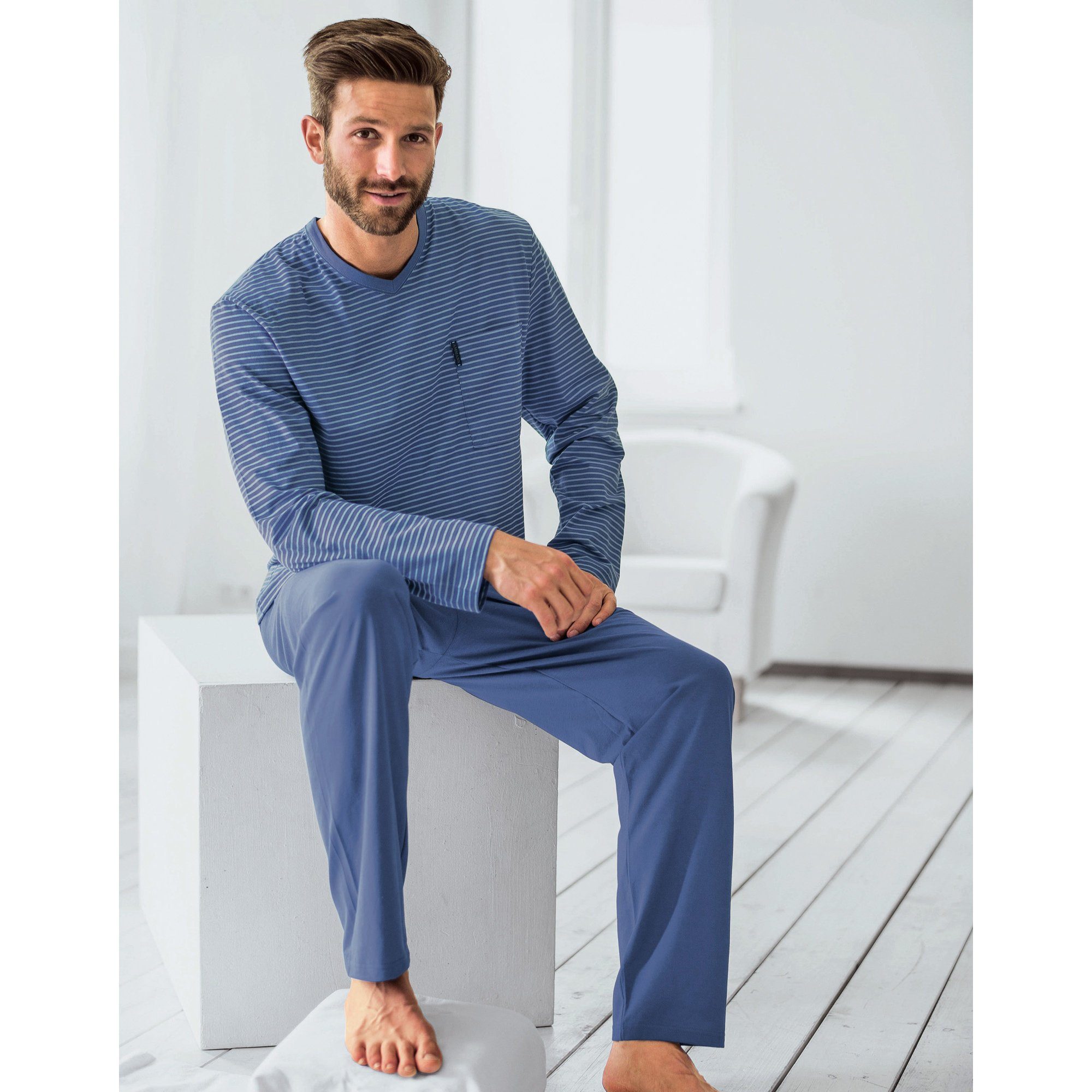 Ammann Pyjama Bio Herren-Schlafanzug "EXTRA LIGHT günstig online kaufen