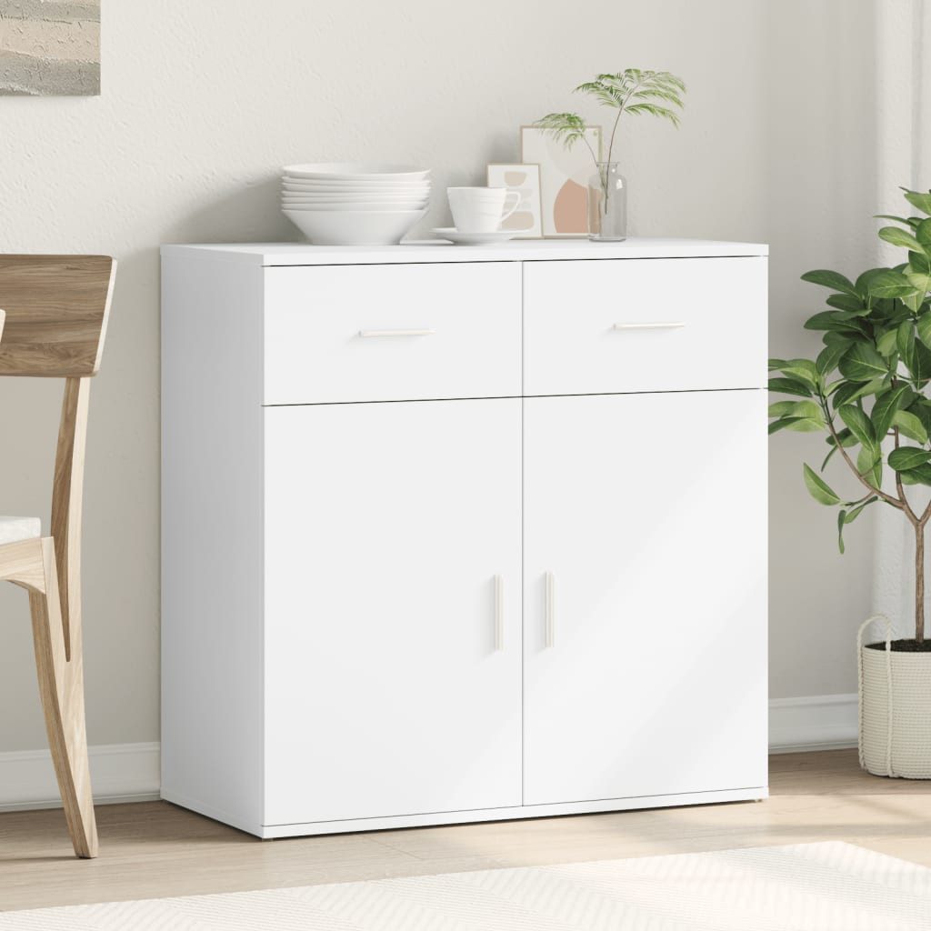 vidaXL Sideboard NA Kommode Sideboard Weiß 79x38x80 cm Spanplatte
