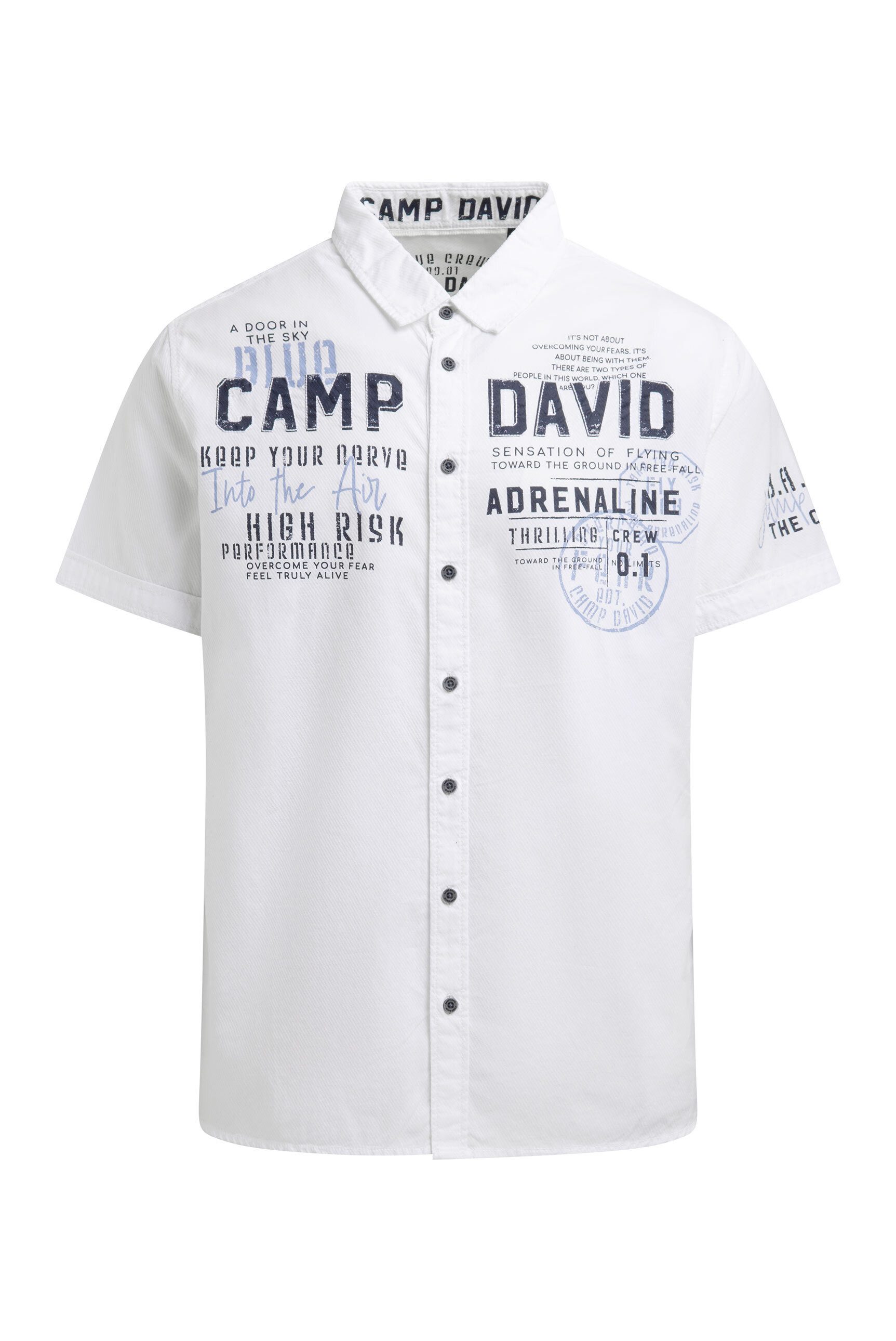 CAMP DAVID Kurzarmhemd mit Kentkragen