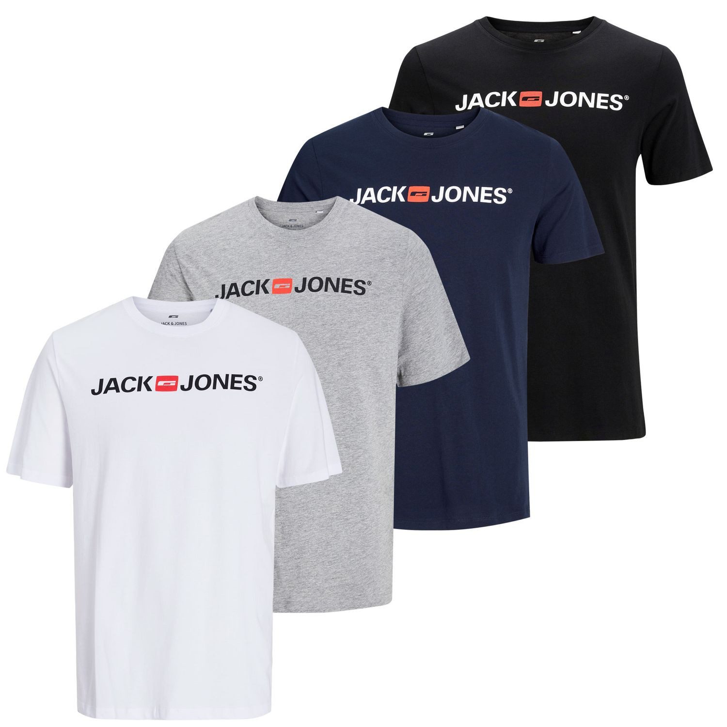 Jack & Jones T-Shirt Basic (4-tlg) günstig online kaufen