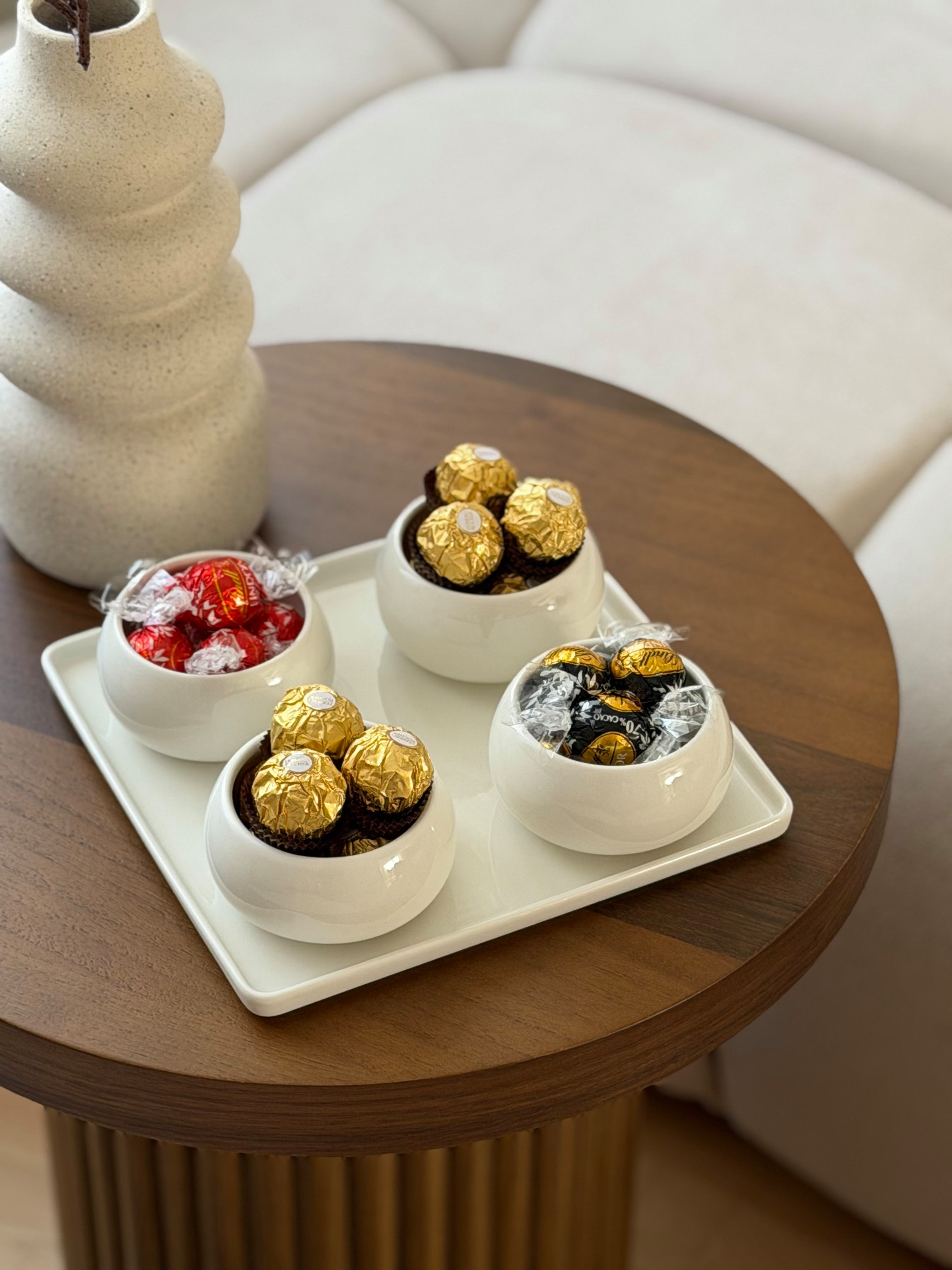 EKA Snackschale Chubby Snack Set, Porzellan, (5-tlg)