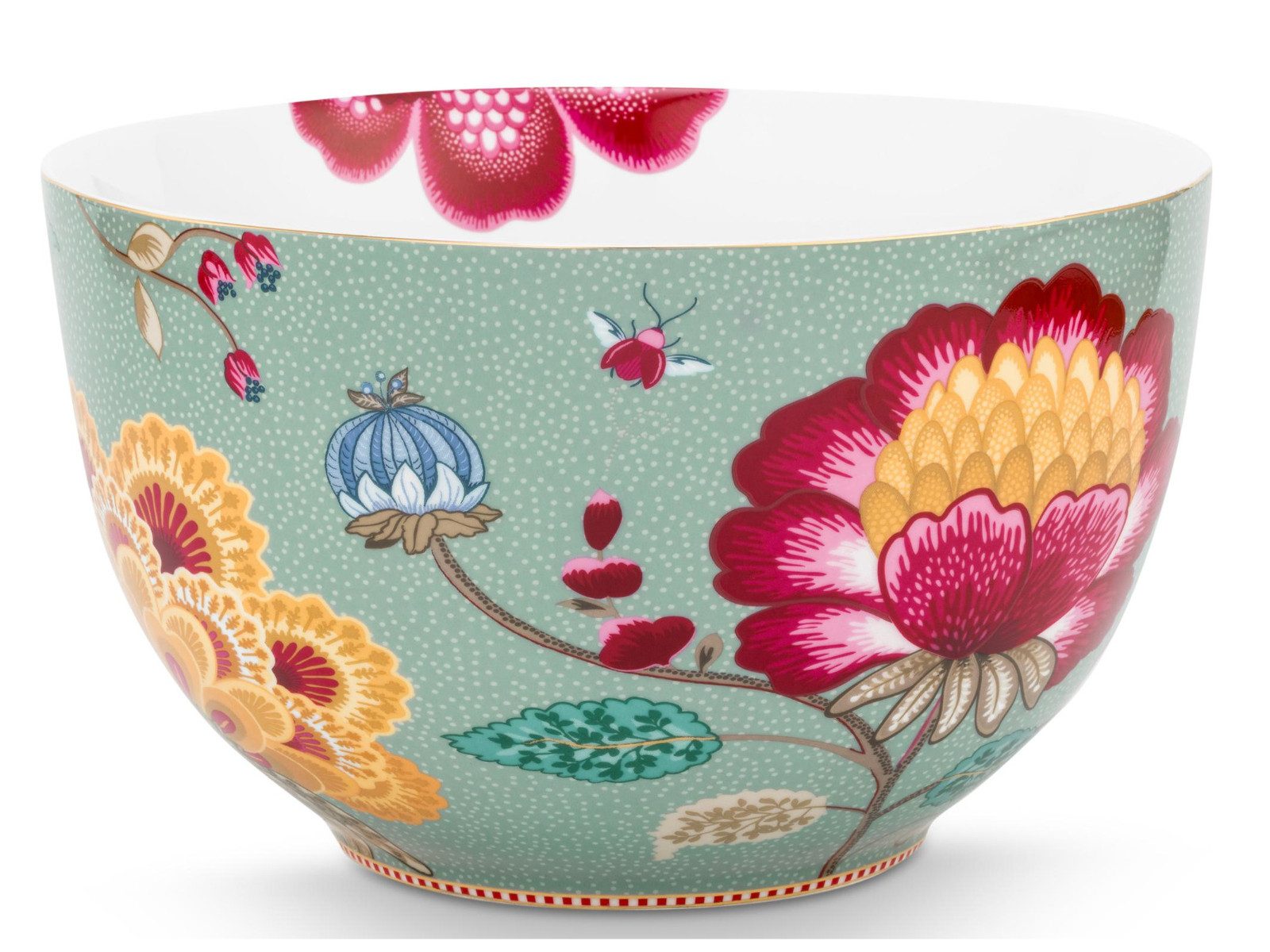 PiP Studio Servierschüssel Blooming Tales Fantasy Blue Bowl 23cm, Porzellan, (Bowls)