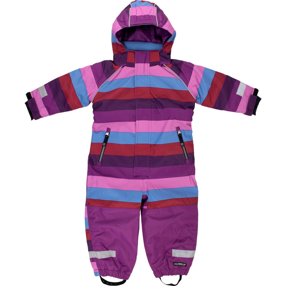 Villervalla Schneeoverall Streifen Unisex Kinder Skianzug, Winteranzug, Winteroverall, Winteranzug, Skioverall