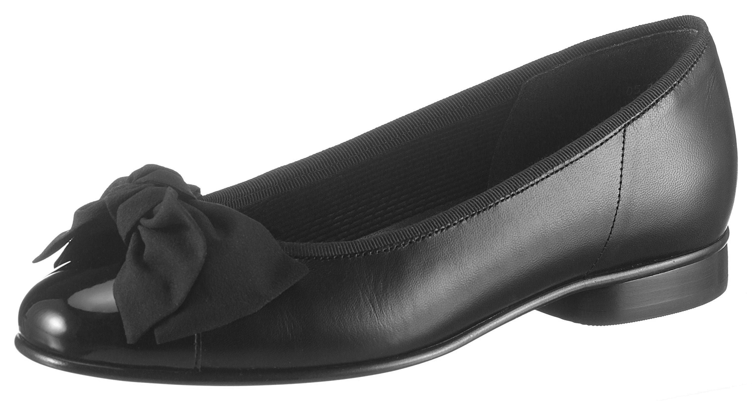 Gabor Ballerina Flats, Kitten Heel, Festliche Schuhe mit aufwendiger Schleife