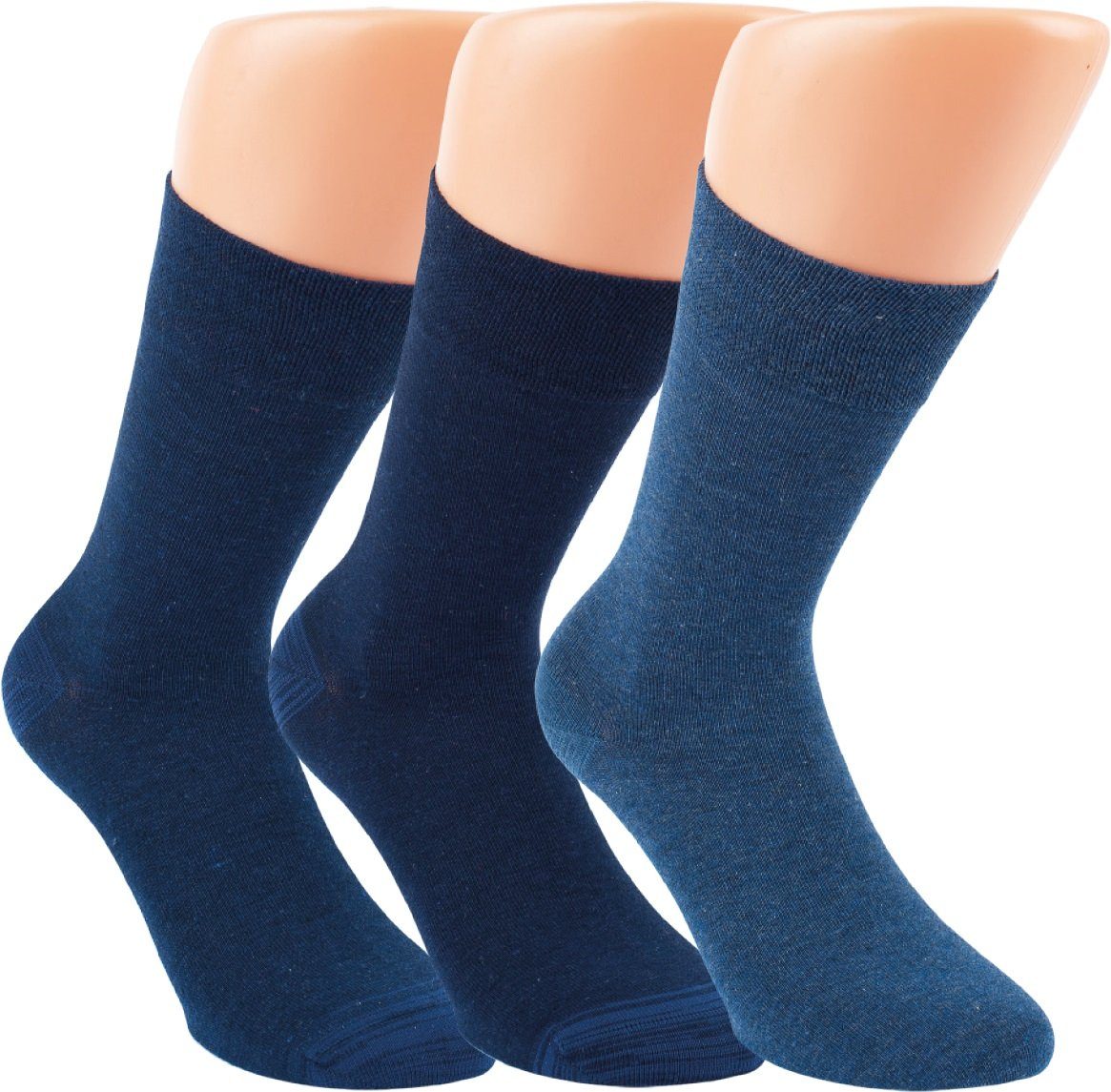 Businesssocken Bambus Viskose Socken MELANGE Softrand ohne Gummi Unisex