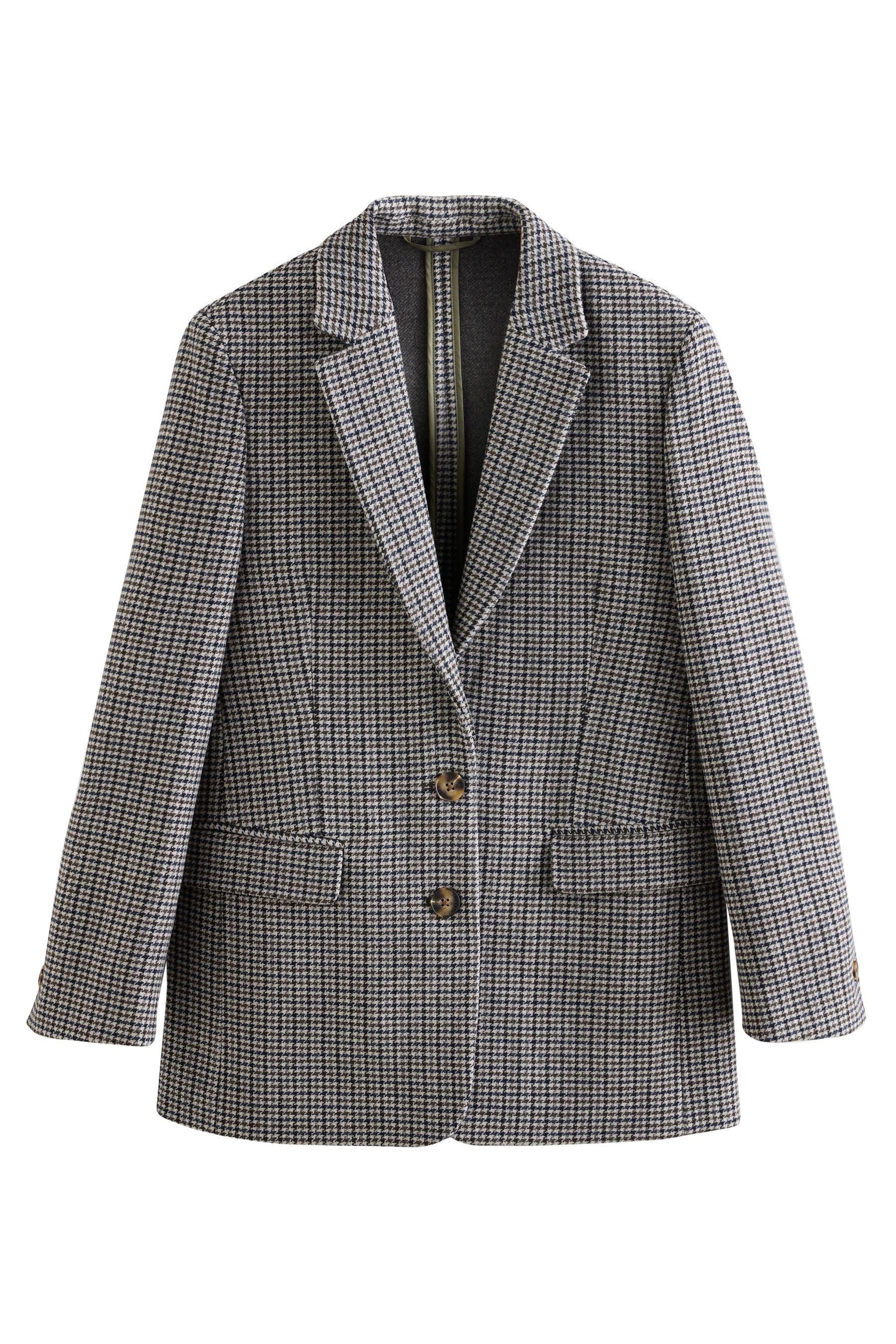 LAURA ASHLEY Jackenblazer Laura Ashley Wollblazer mit Hahnentrittmuster (1-tlg)