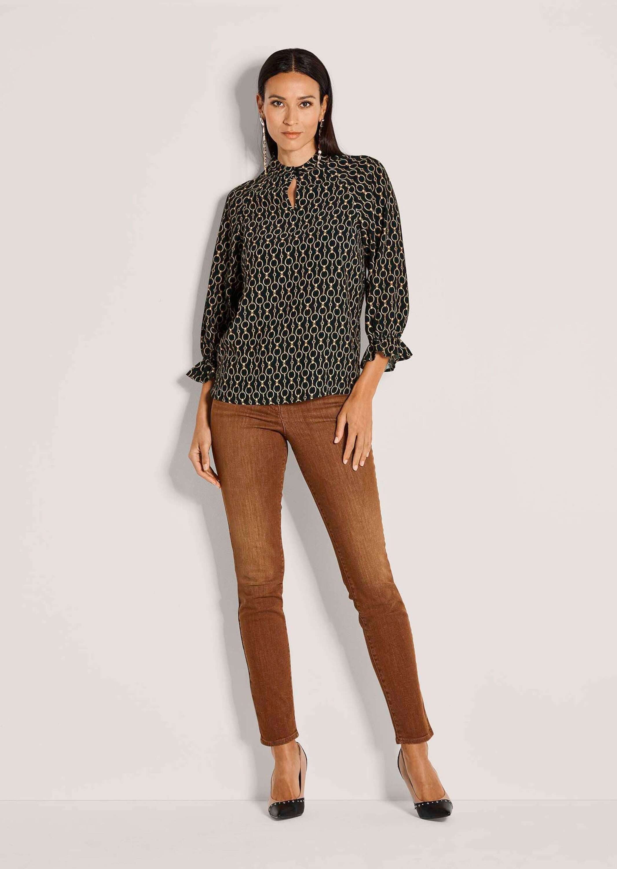 MADELEINE Langarmbluse Elegante Viskosebluse mit Grafik-Print Druckbluse mi günstig online kaufen