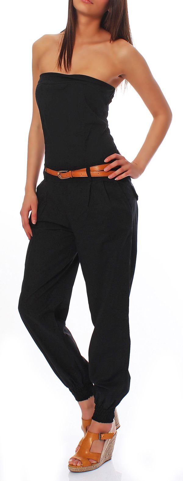 malito more than fashion Jumpsuit 1585 figurbetonter trägerloser Overall Ei günstig online kaufen
