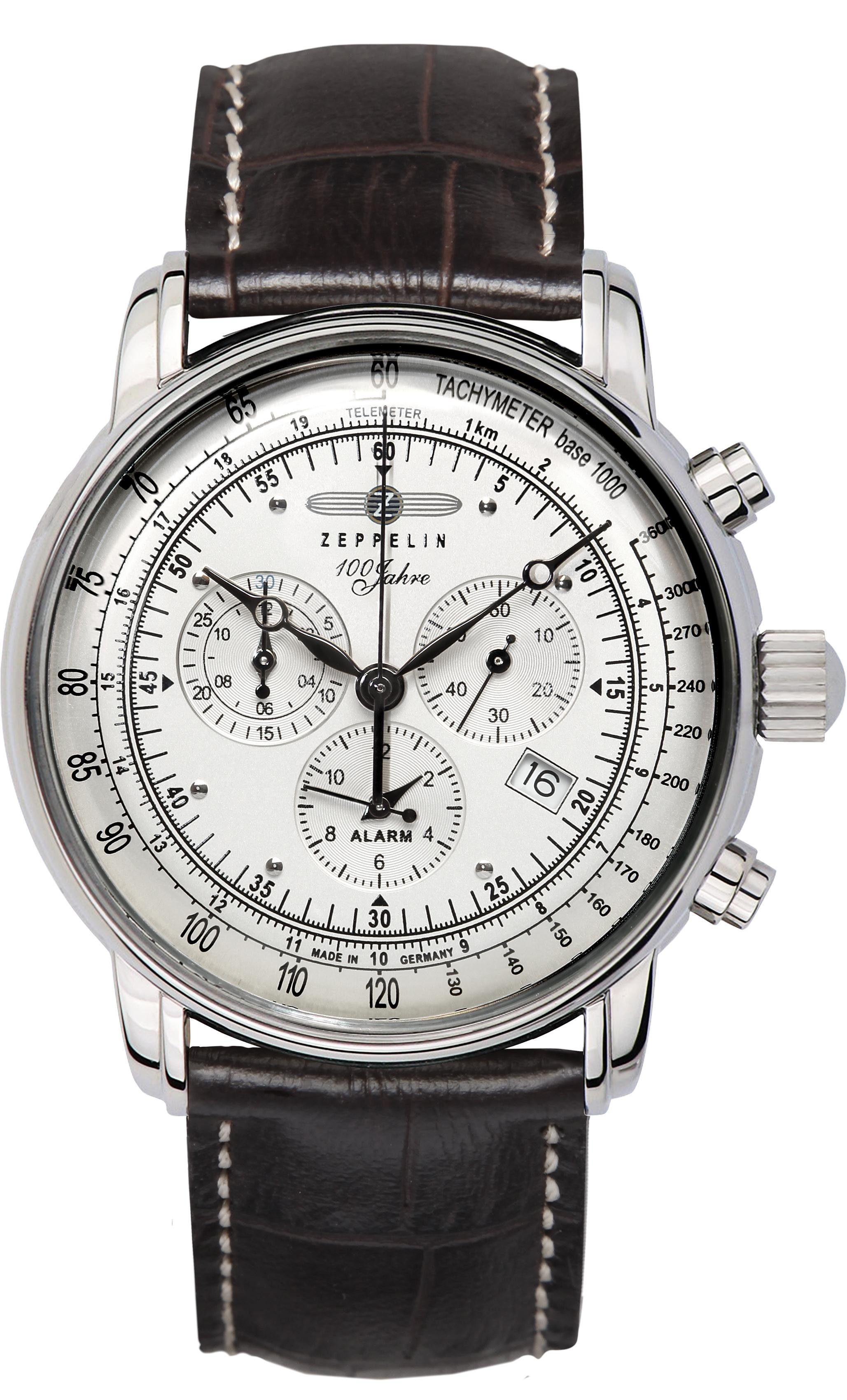 ZEPPELIN Zeppelin, Germany 100 7680-1, Chronograph in Jahre mokka Made