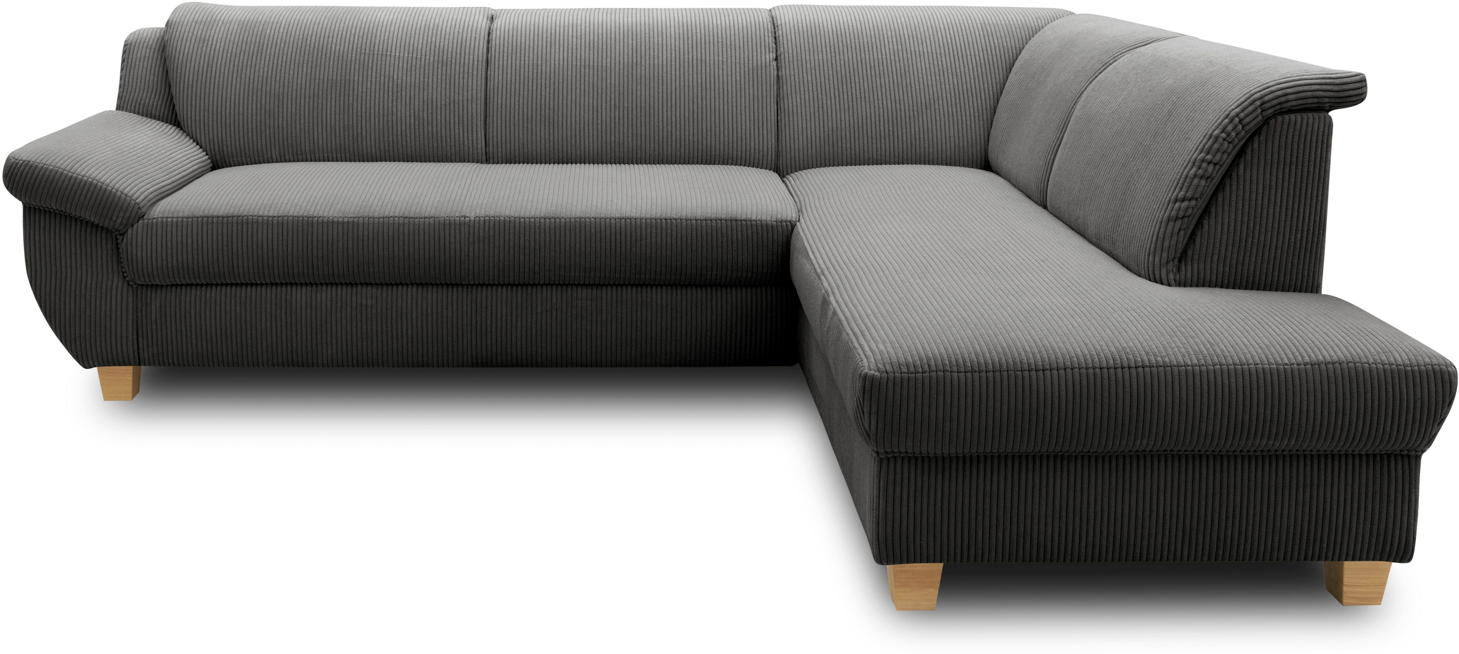 Home affaire Ecksofa Yesterday zeitlos und elegant, bequeme Armlehnen, L-Form, wahlweise mit Bettfunktion, auch in Cord