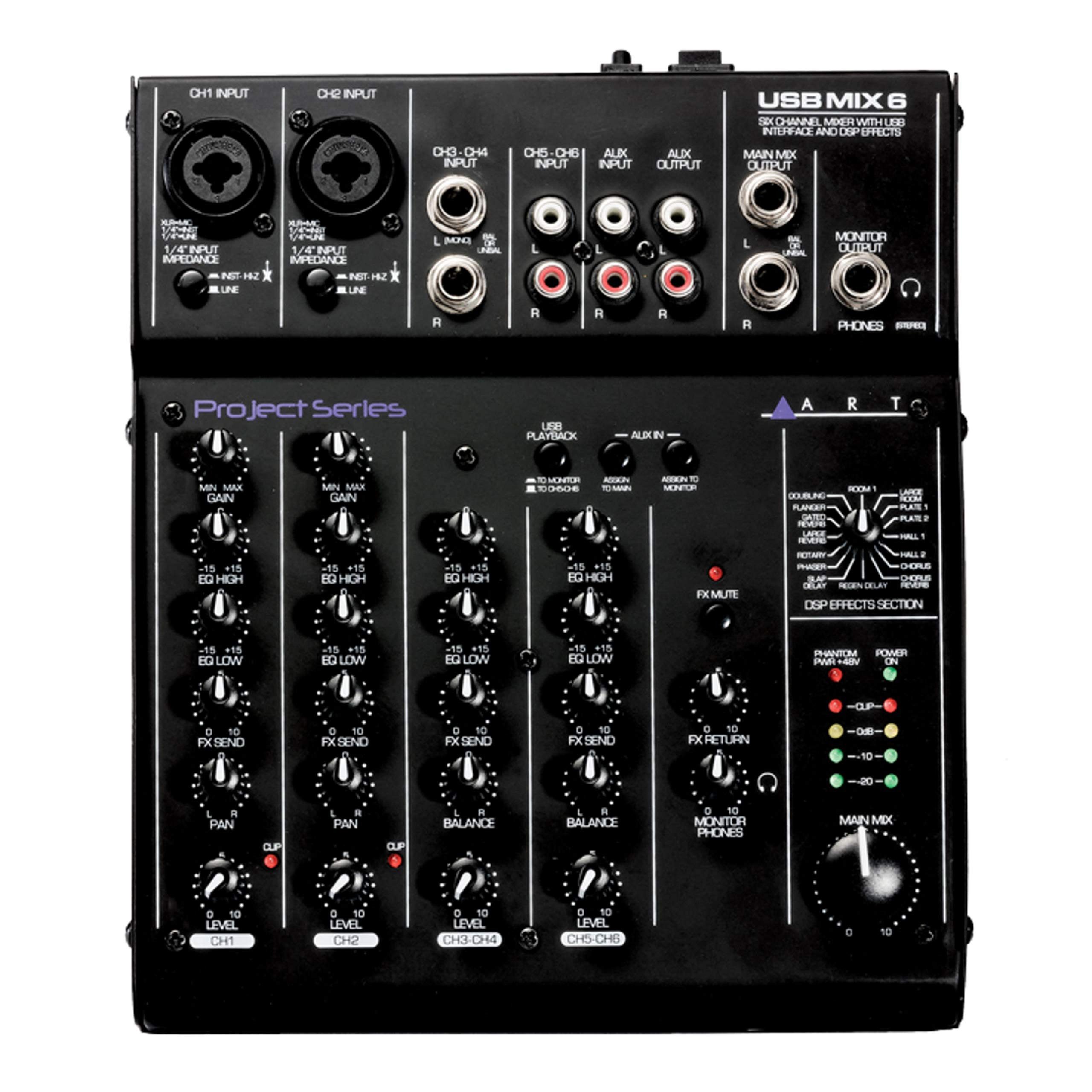 Art Mischpult, (USBMix6, Studio Mischpulte, USB Mischpulte), USB Mix 6 - USB Mischpult