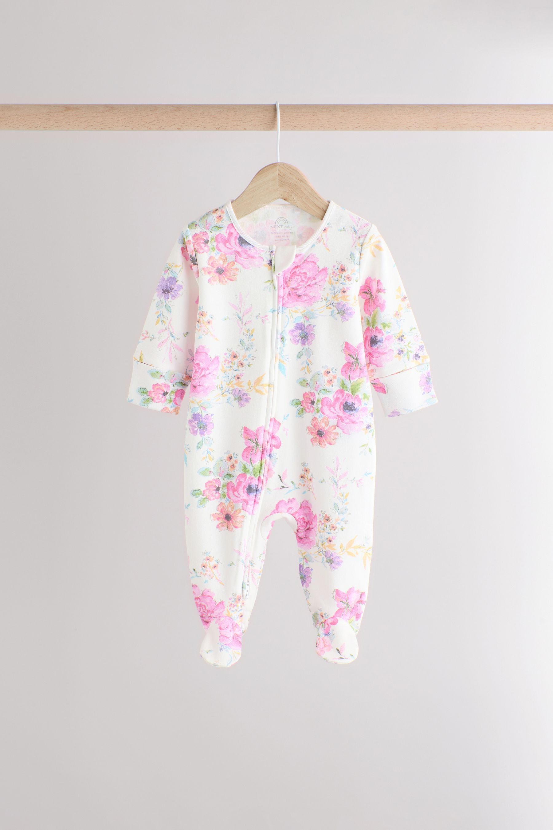 Next Schlafoverall Florale Baumwollstrampler, 3 Stk. günstig online kaufen