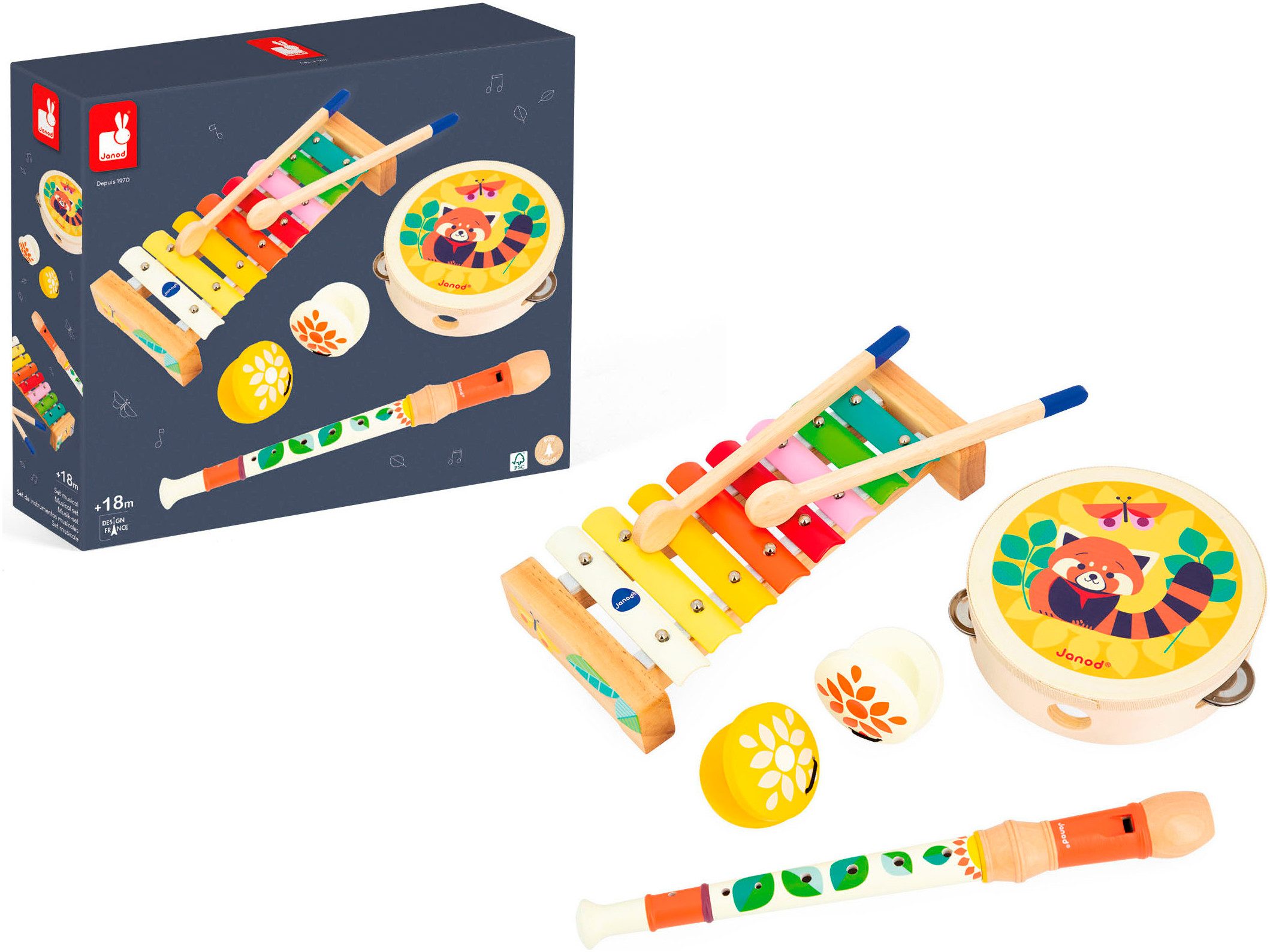 Janod Spielzeug-Musikinstrument Musik-Set - Gioia, FSC® - schützt Wald günstig online kaufen