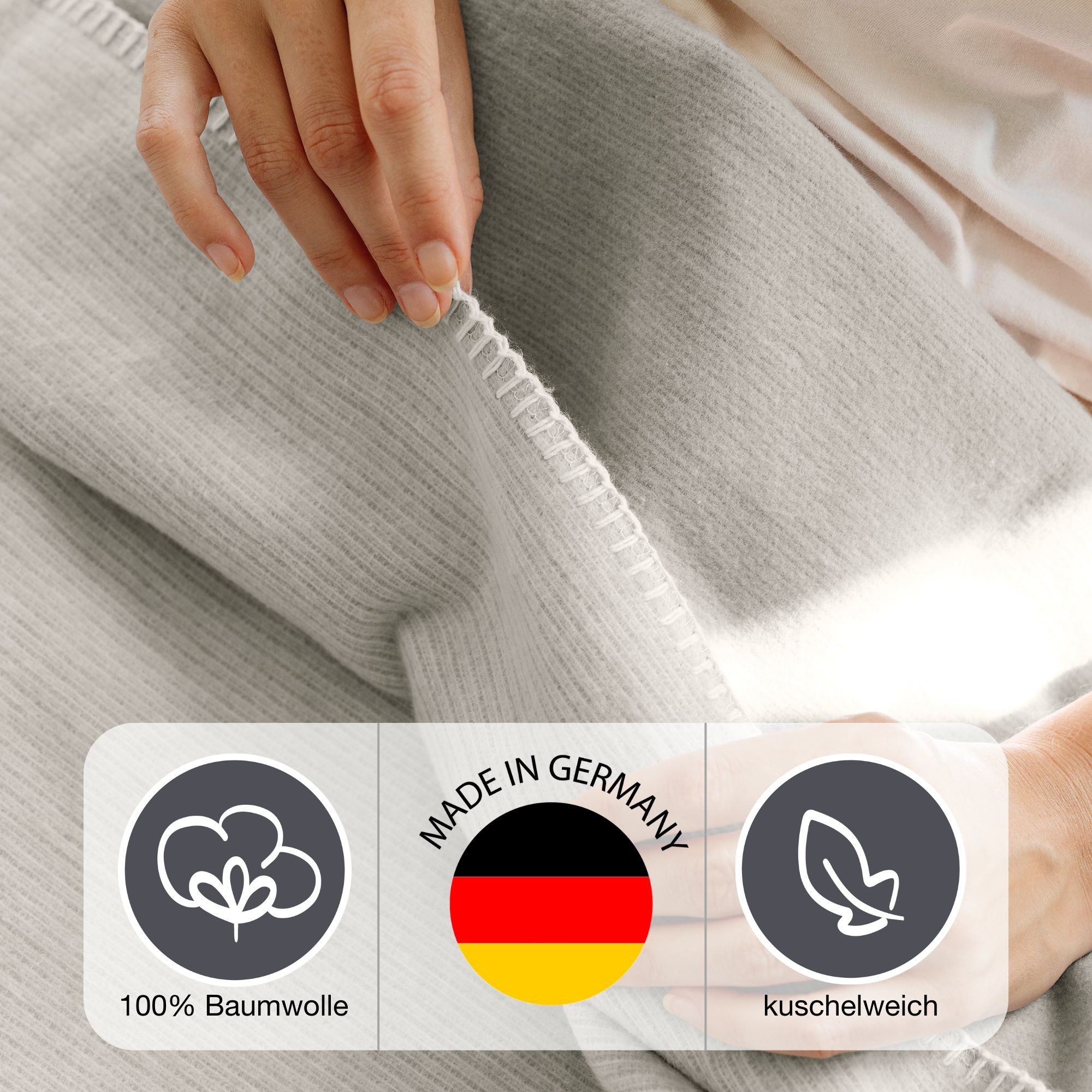 Wohndecke Wohndecke Lausanne, IBENA, in schlichtem Melange-Look günstig online kaufen