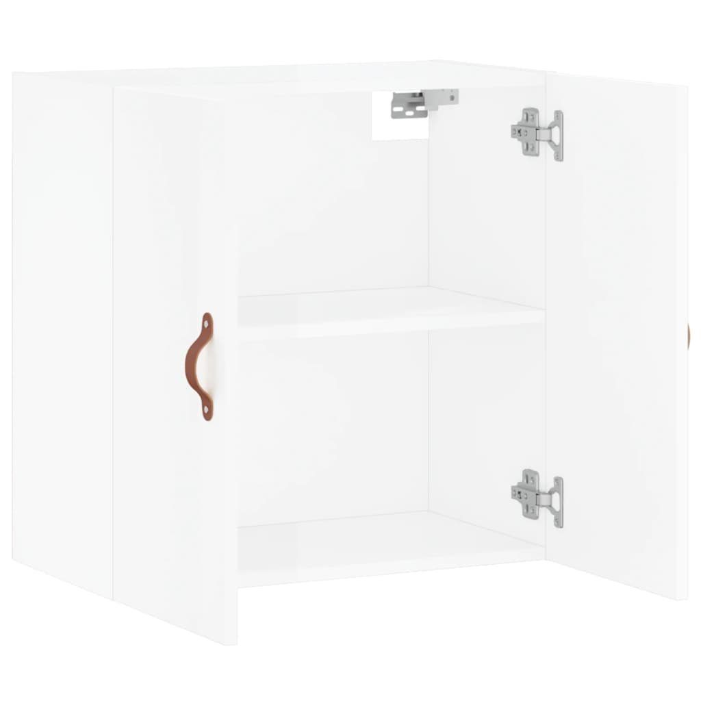 cm Hochglanz-Weiß 60x31x60 Holzwerkstoff vidaXL (1-St) Wandschrank Fächerschrank