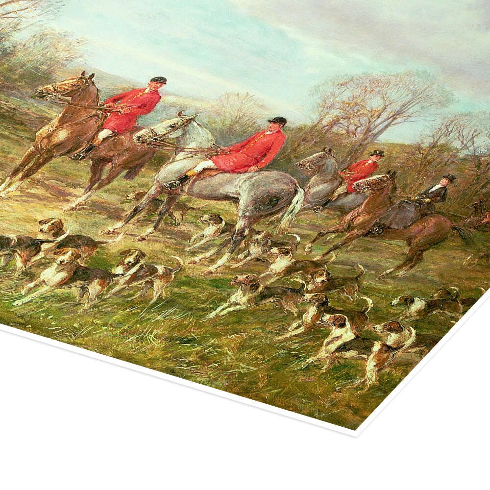Posterlounge Wandbild Fuchsjagd, Hardy Heywood, erhältlich als Poster, Leinwandbild, Wandsticker oder Acrylglasbild