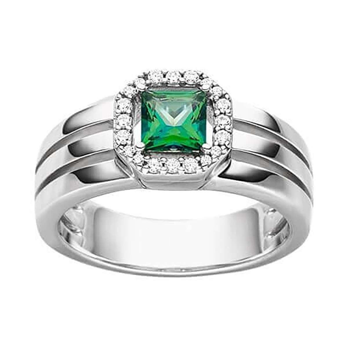 VIVENTY Silberring 784271, Ring für Damen mit Grünem Stein