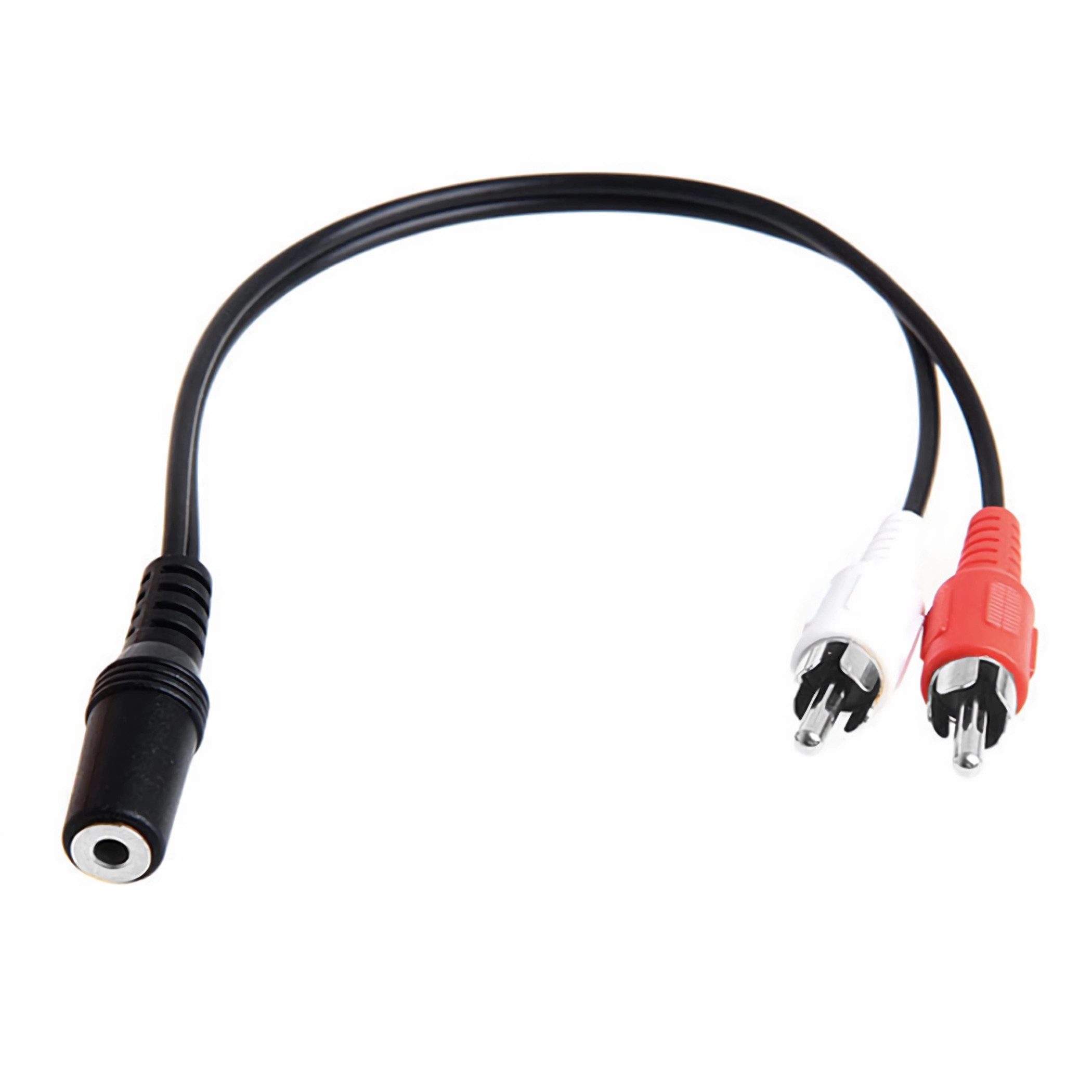 Bolwins B41 3,5mm Klinke auf 2 Cinch Kabel 30cm Audiokabel Adapter Audio-Kabel, 2 Cinch, 3,5-mm-Klinke (30 cm), Audioübertragung
