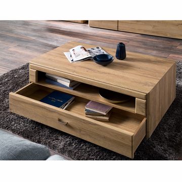 Lomadox Couchtisch FERROL-05, Grandson Oak Nb. mit beidseitiger Ablage - 115/45/70cm