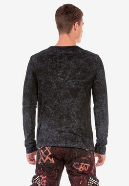 Cipo & Baxx Langarmshirt mit trendigem Frontprint