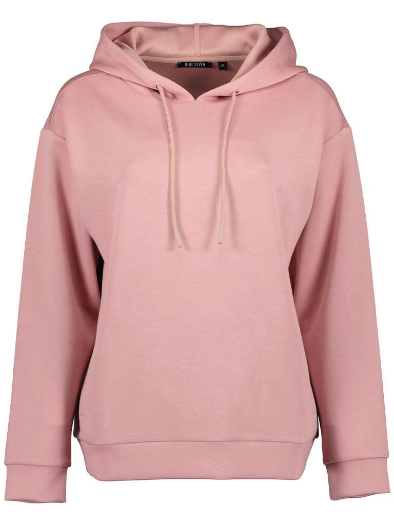 Blue Seven Kapuzenpullover Damen Hoodie Kapuzenpulli - Pullover mit Kapuze Hoody unifarben Kapuze mit Kordelzug, Lockerer Schnitt, Ärmel mit Bündchen, Saumbund