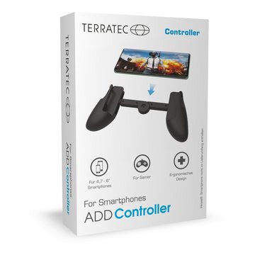 Terratec ADD Controller-Halterung für Smartphones Controller-Halterung, (bis 6 Zoll, 1-tlg., Gamepad Steuerung / Gamecontroller Halterung mit Griff für Handy, Smartphone, 4,7" - 6", schwarz, 320994)
