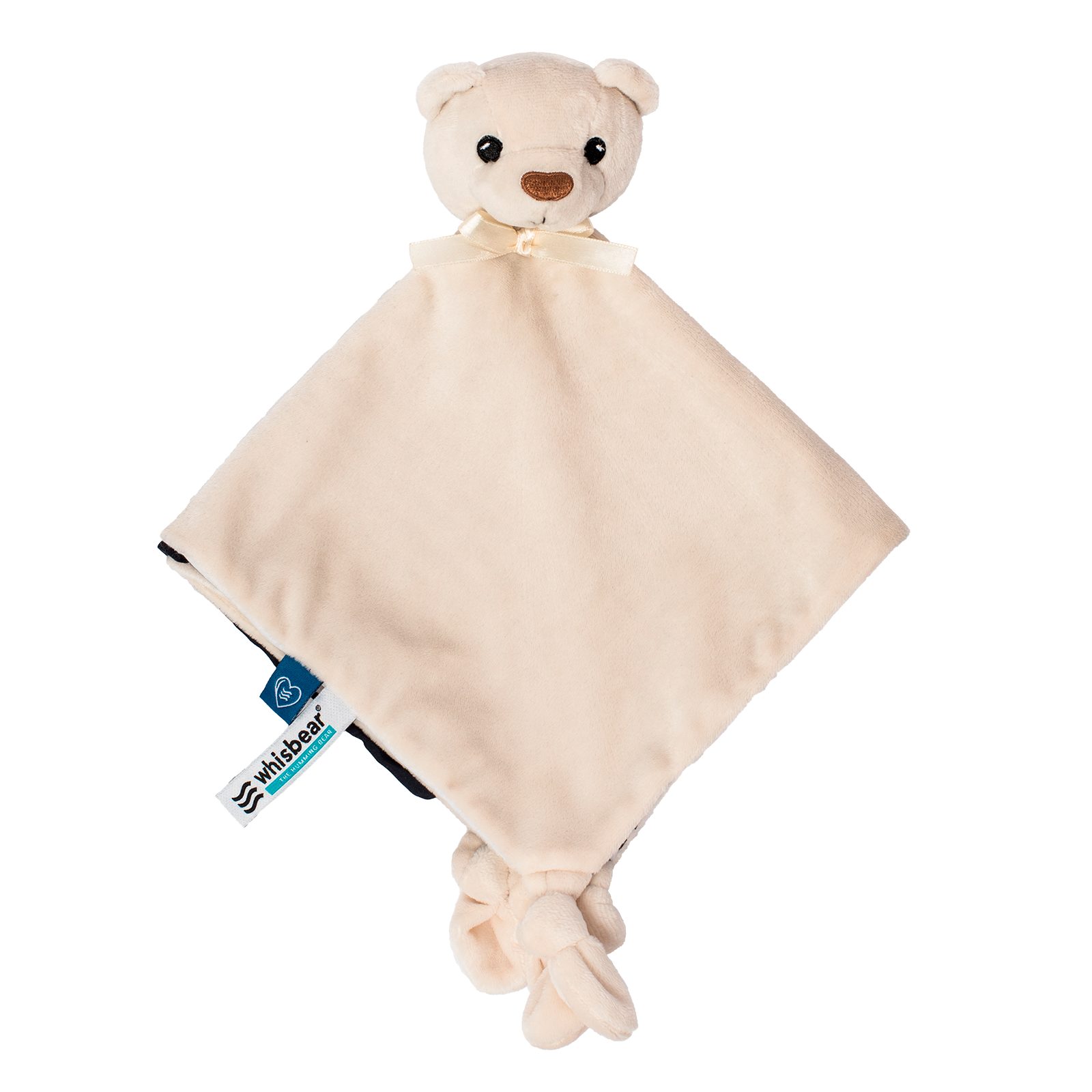 Whisbear Schmusetuch Schmusetuch Kuscheltuch Babyspielzeug Tiermotiv Geschenk zur Geburt, Ein Schnuller kann daran befestigt werden.