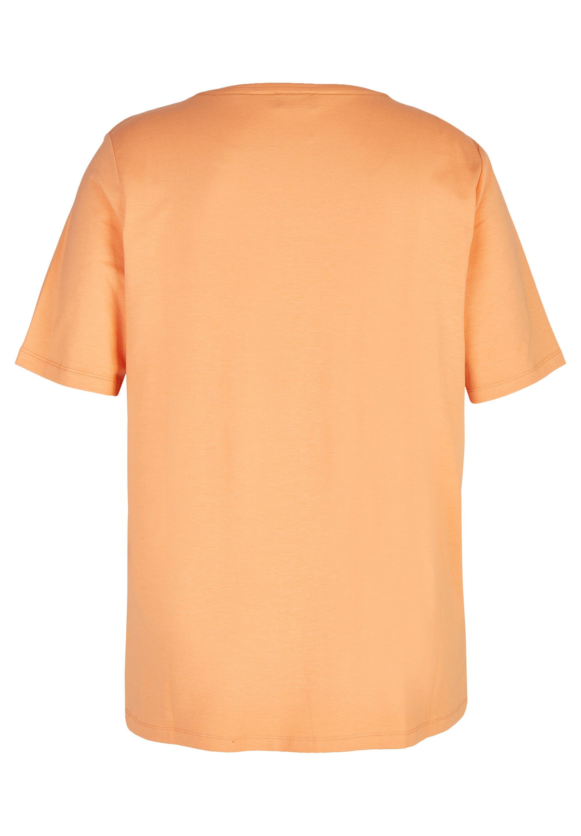 APPIA mandarin VIA DUE mit Rundhalsausschnitt Rundhalsshirt multicolor