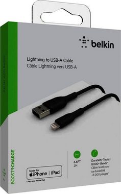 Belkin Lightning Lade/Sync Kabel PVC mfi zertifiziert 2 m Smartphone-Kabel, USB Typ A, Lightning (200 cm)