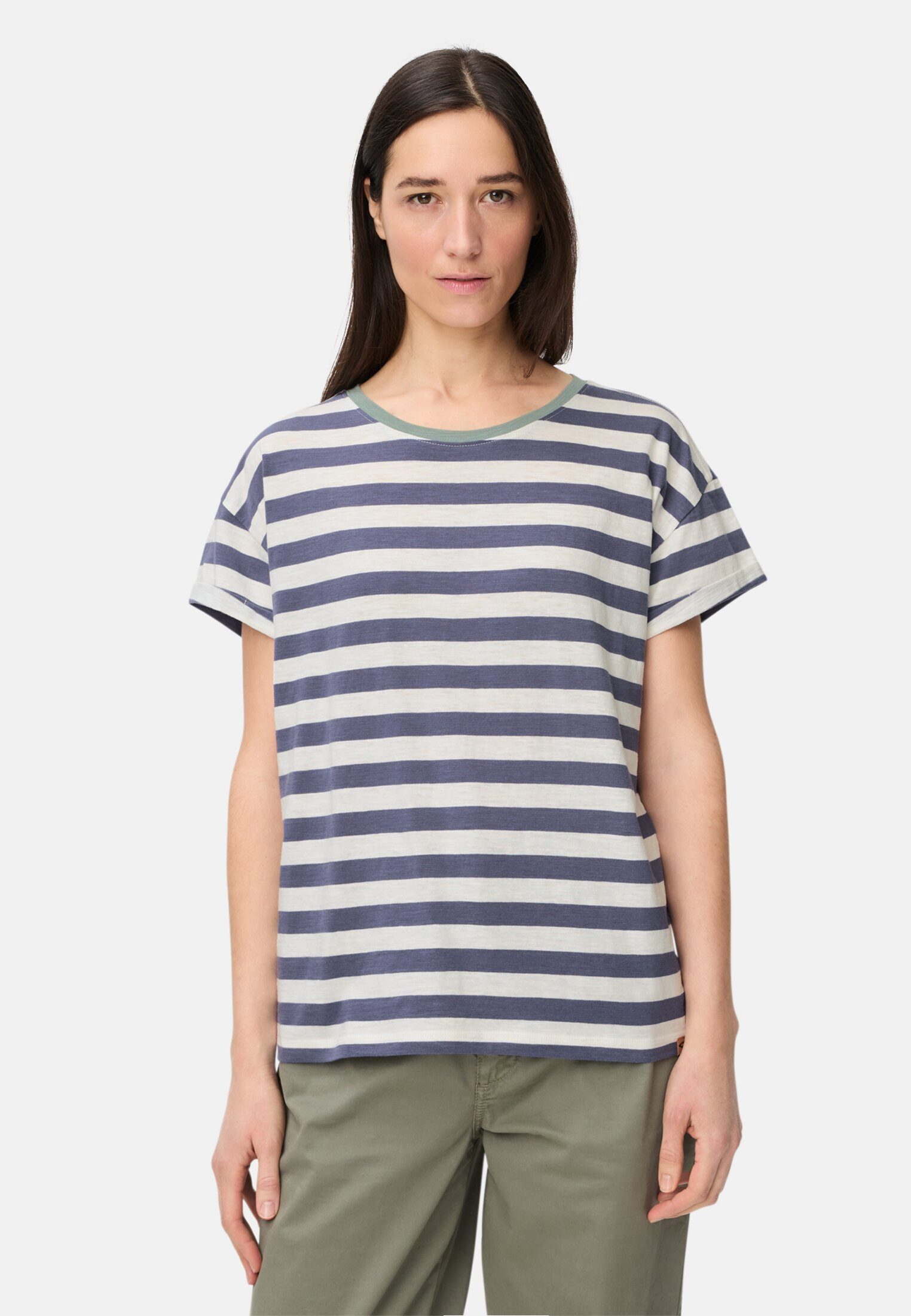 camel active T-Shirt aus reiner Baumwolle Kurzarm