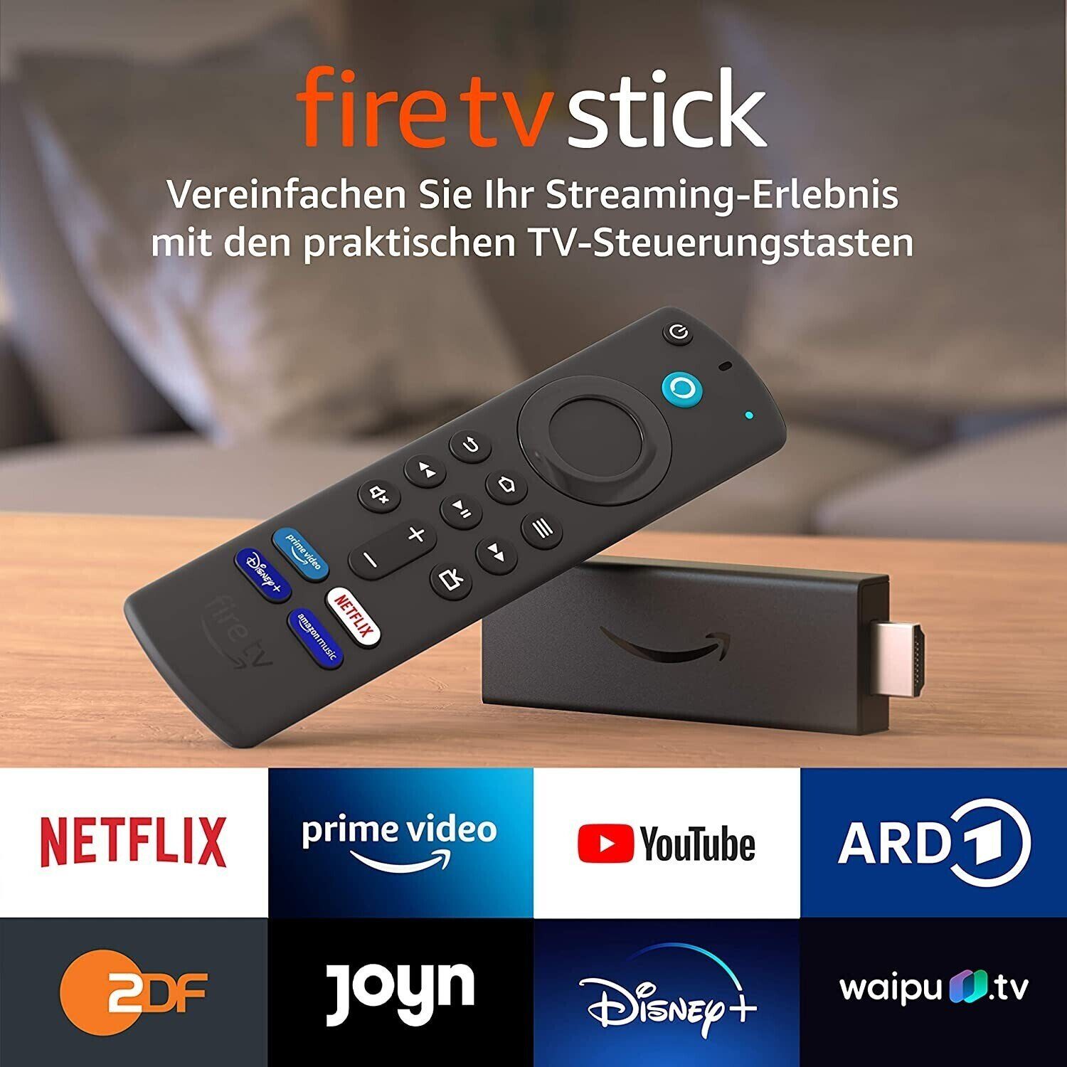 Amazon Streaming-Stick Fire TV Stick inkl. Alex Sprachfernbedienung neuste Generation, (Streaming Stick inkl. Fernbedienung)