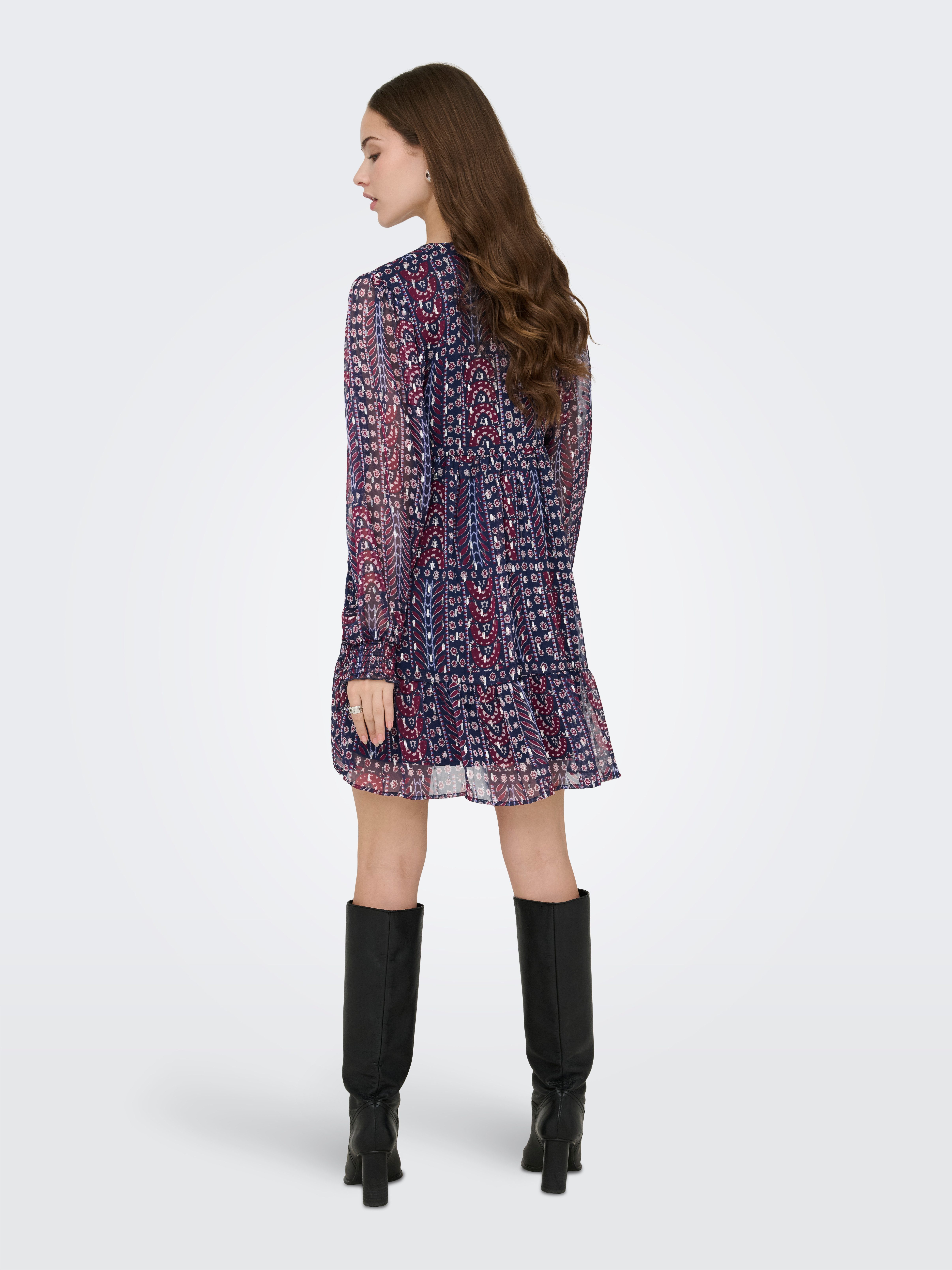 ONLY Chiffonkleid ONLSIRA L/S SHORT DRESS WVN