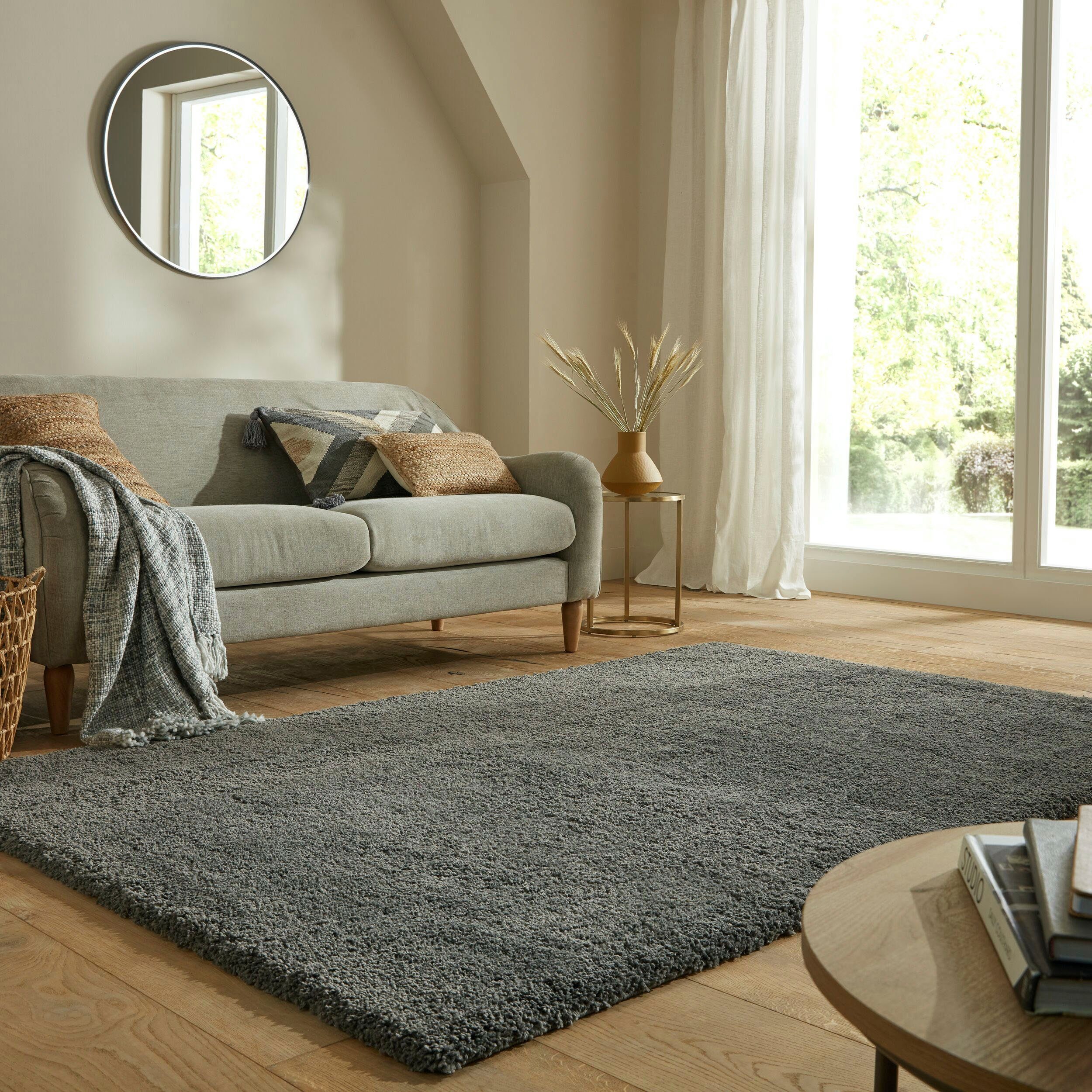 FLAIR RUGS Hochflor-Teppich Feather, rechteckig, Höhe: günstig online kaufen