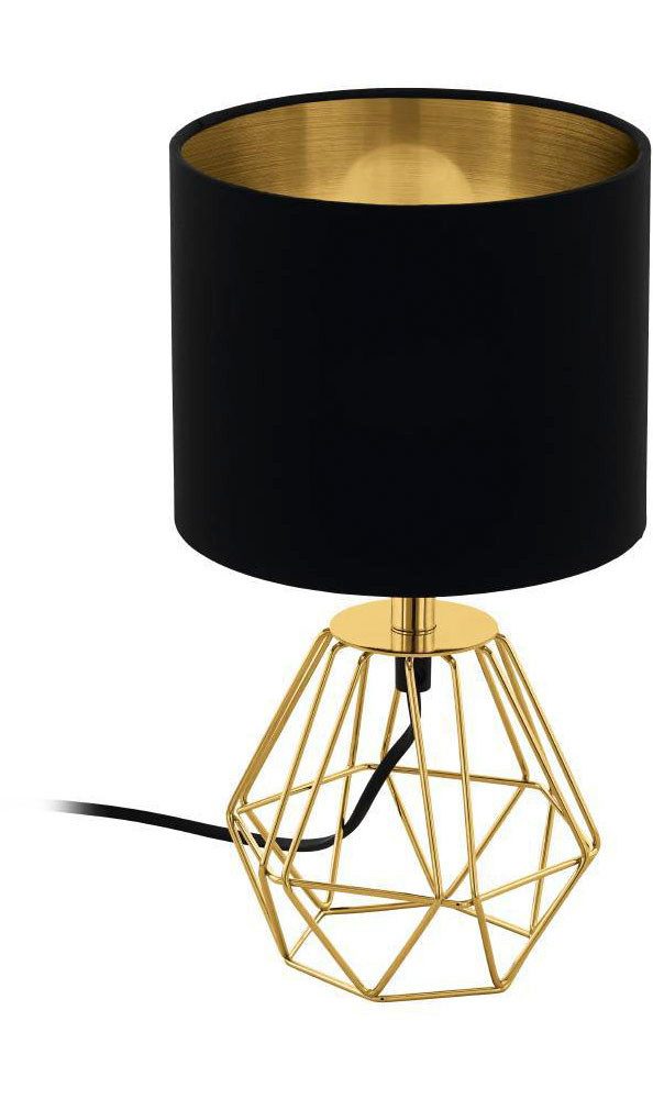 EGLO Tischleuchte CARLTON 2 Tischlampe, schwarz-gold, günstig online kaufen