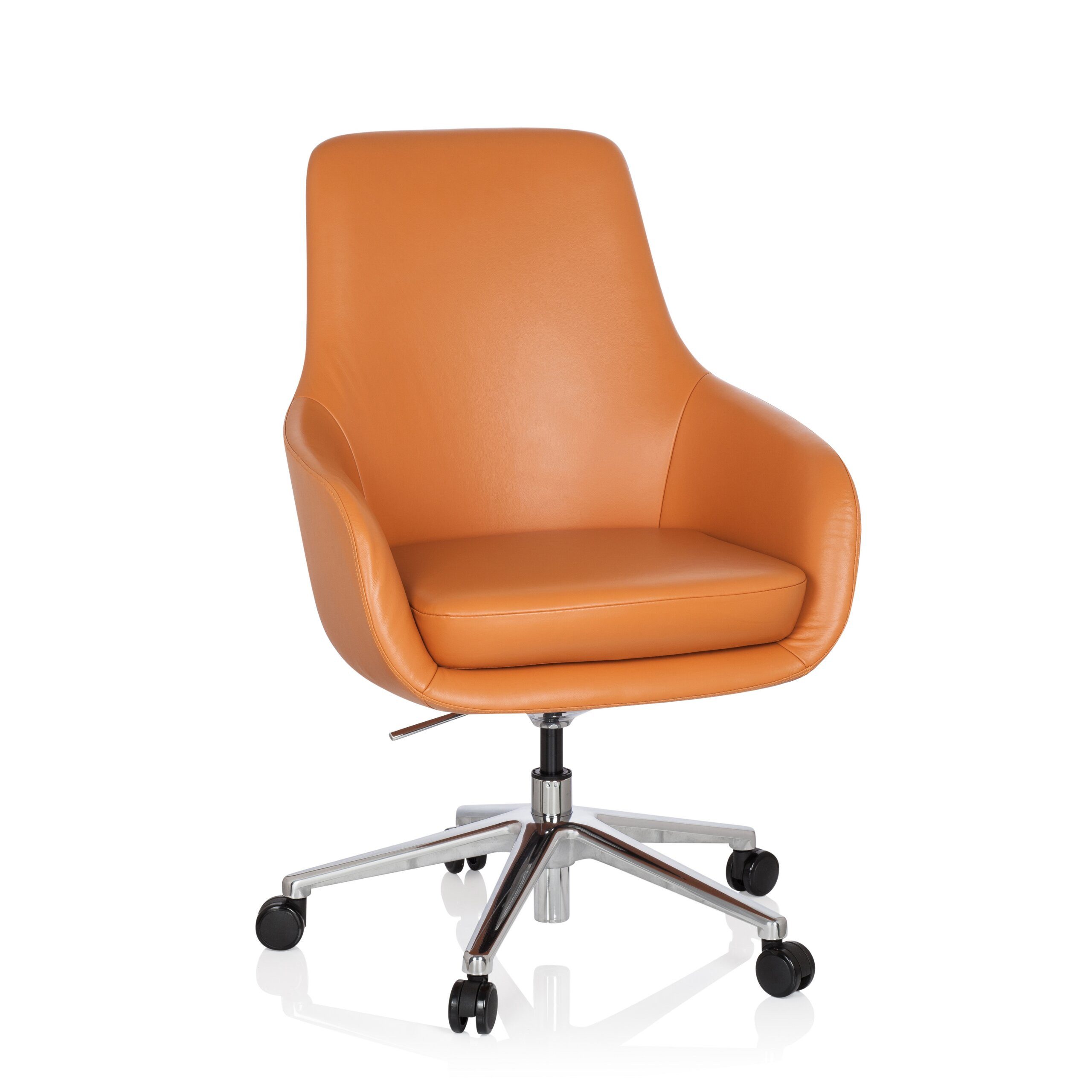 hjh OFFICE Chefsessel Profi Chefsessel Bareno Leder mit Armlehnen, Drehstuhl Bürostuhl ergonomisch