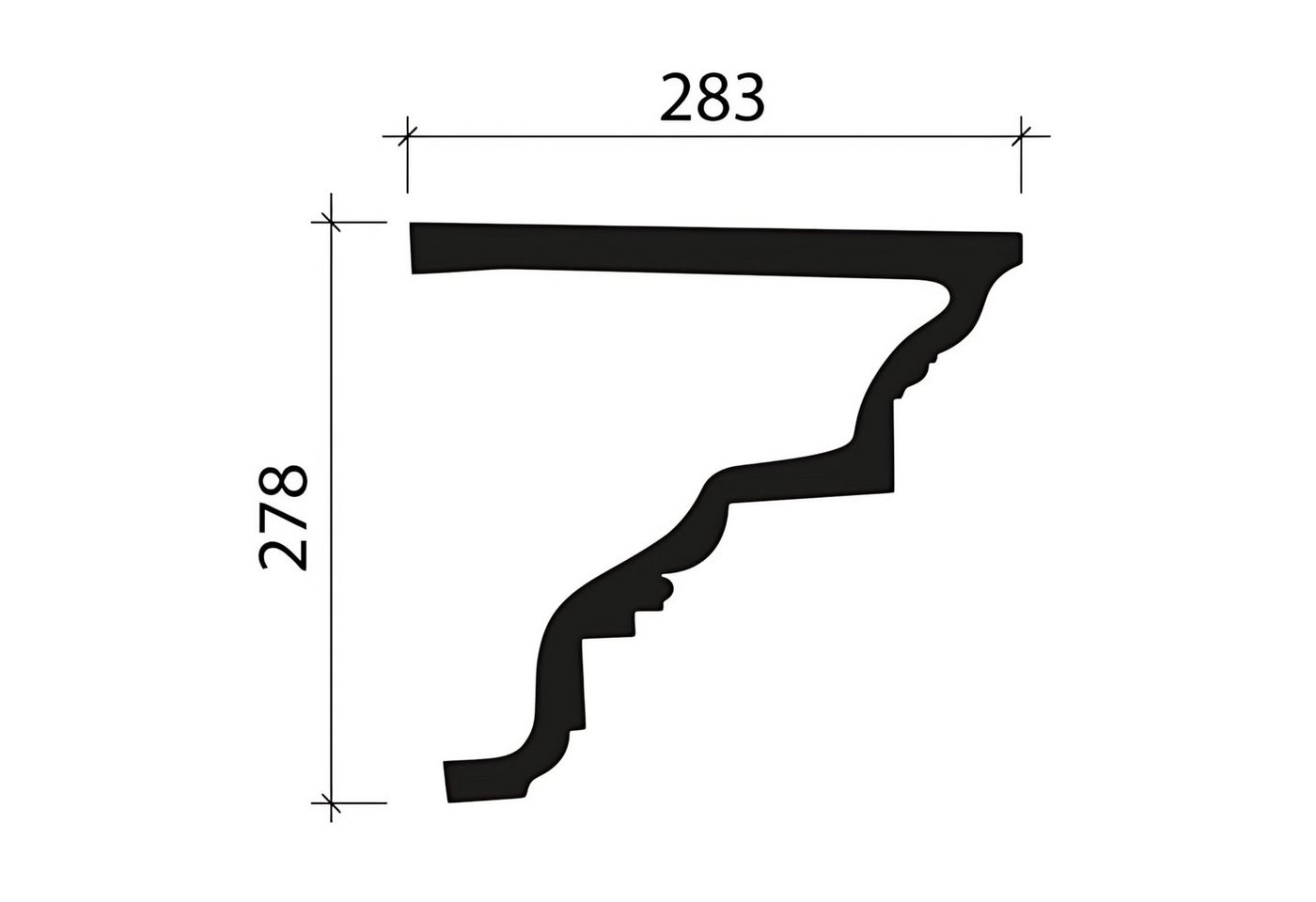Thumbnail - Profhome Eckprofil 1 MUSTERSTÜCK S-401201 20 cm MUSTER der Eckleiste Fassadenprofil (1 MUSTERSTÜCK, Produktmuster, 1-St....