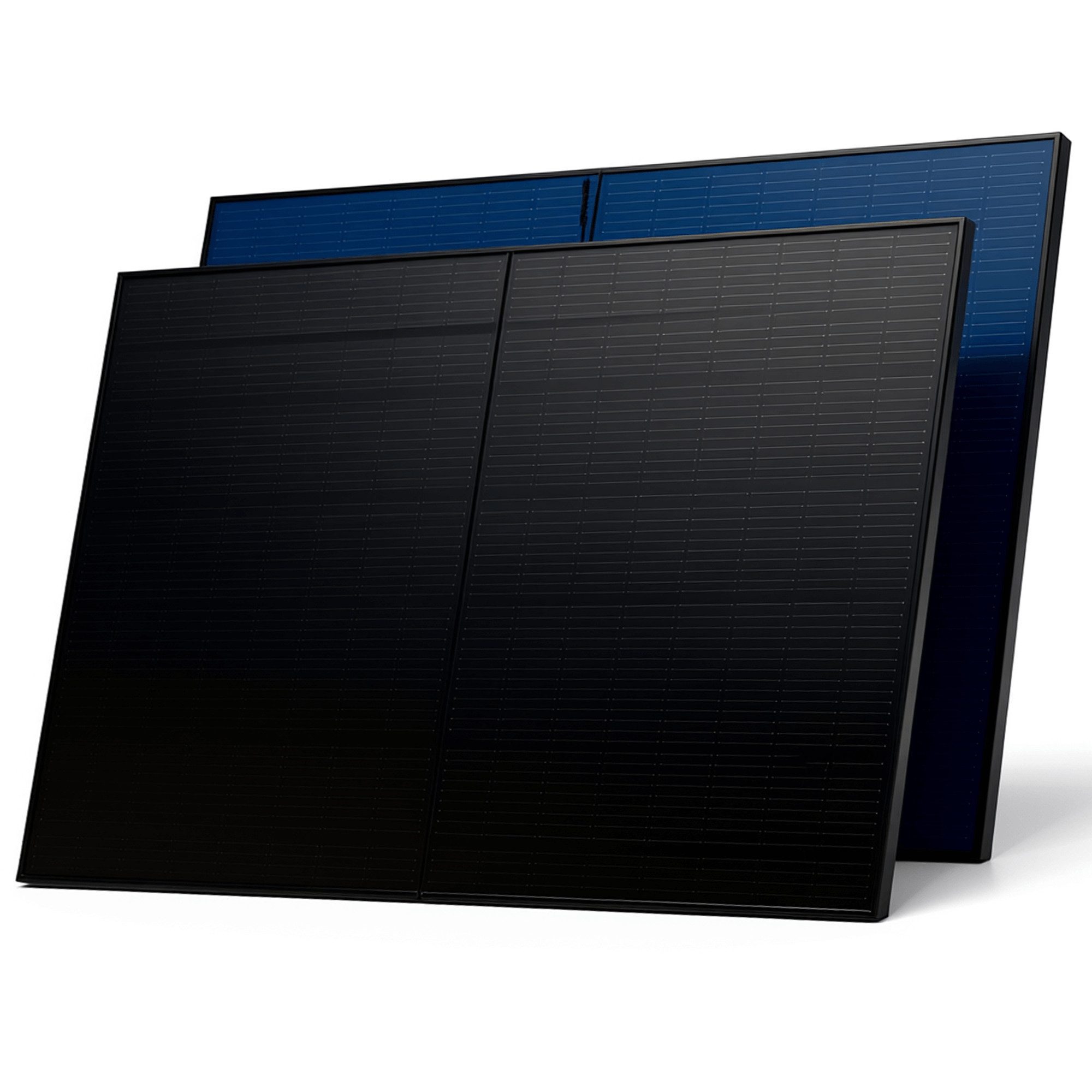 SUNNIVA Solarmodul Solarpanel FULL BLACK Bifazial Glas 500 Watt PV Panel, Monokristallin, (2-St., Setwahl - 1er, 2er oder 4er Set)