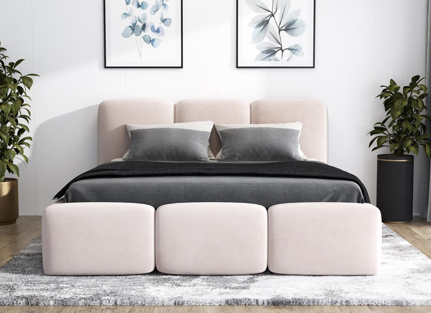 A&J MöbelLand GmbH Polsterbett STARK mit Matratze, Lattenrost und Bettkaste günstig online kaufen