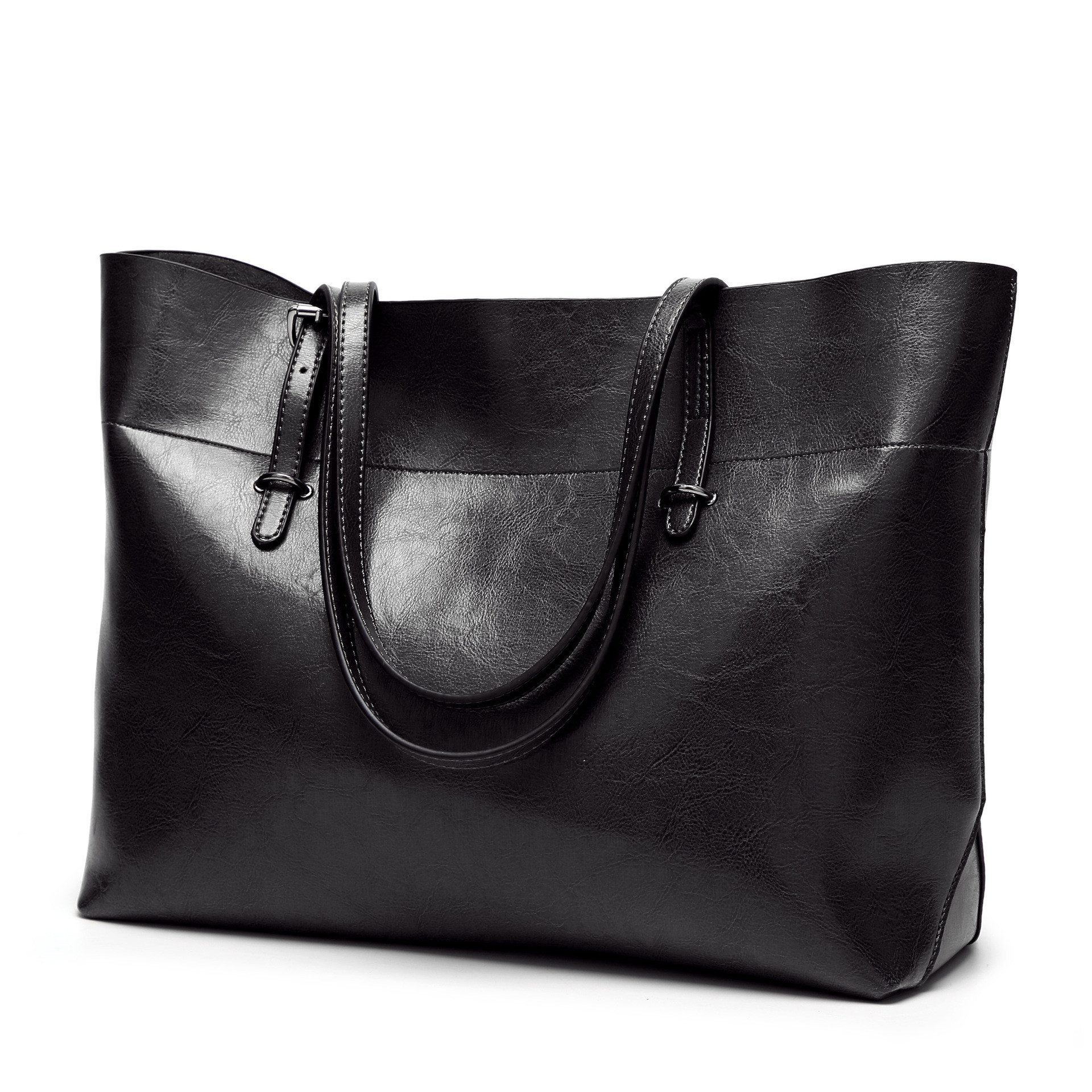 AURIVION Tragetasche Damen Laptoptasche aus PU Leder, große Shopper Tasche (Set, 1-tlg., Business Tote Bag Damen für Arbeit, Reise & Schule), Wasserdichte Schultertasche mit Reißverschluss für Büro