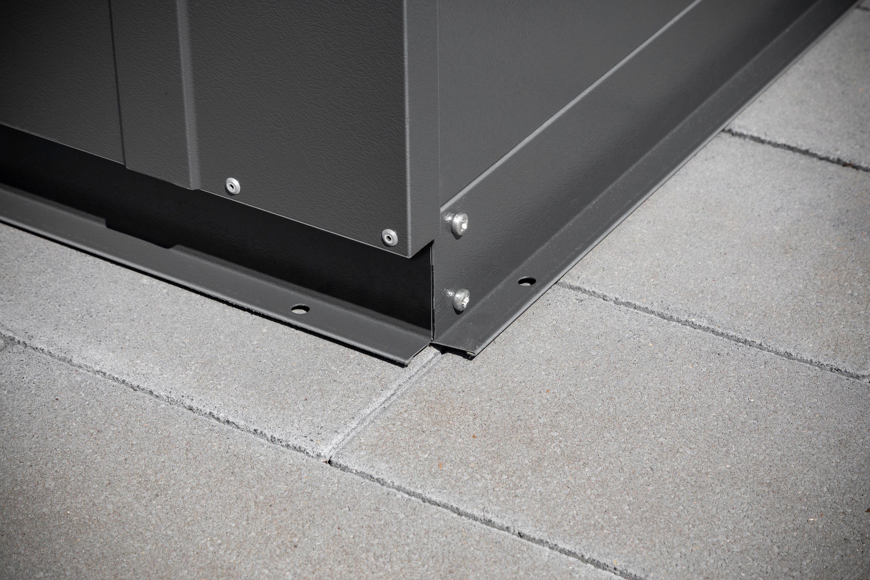 Trimetals Stowaway bicycle storage box, bin storage box for 2 x 240 l bins, steel, (W x D x H): 138 x 89 x 113 cm