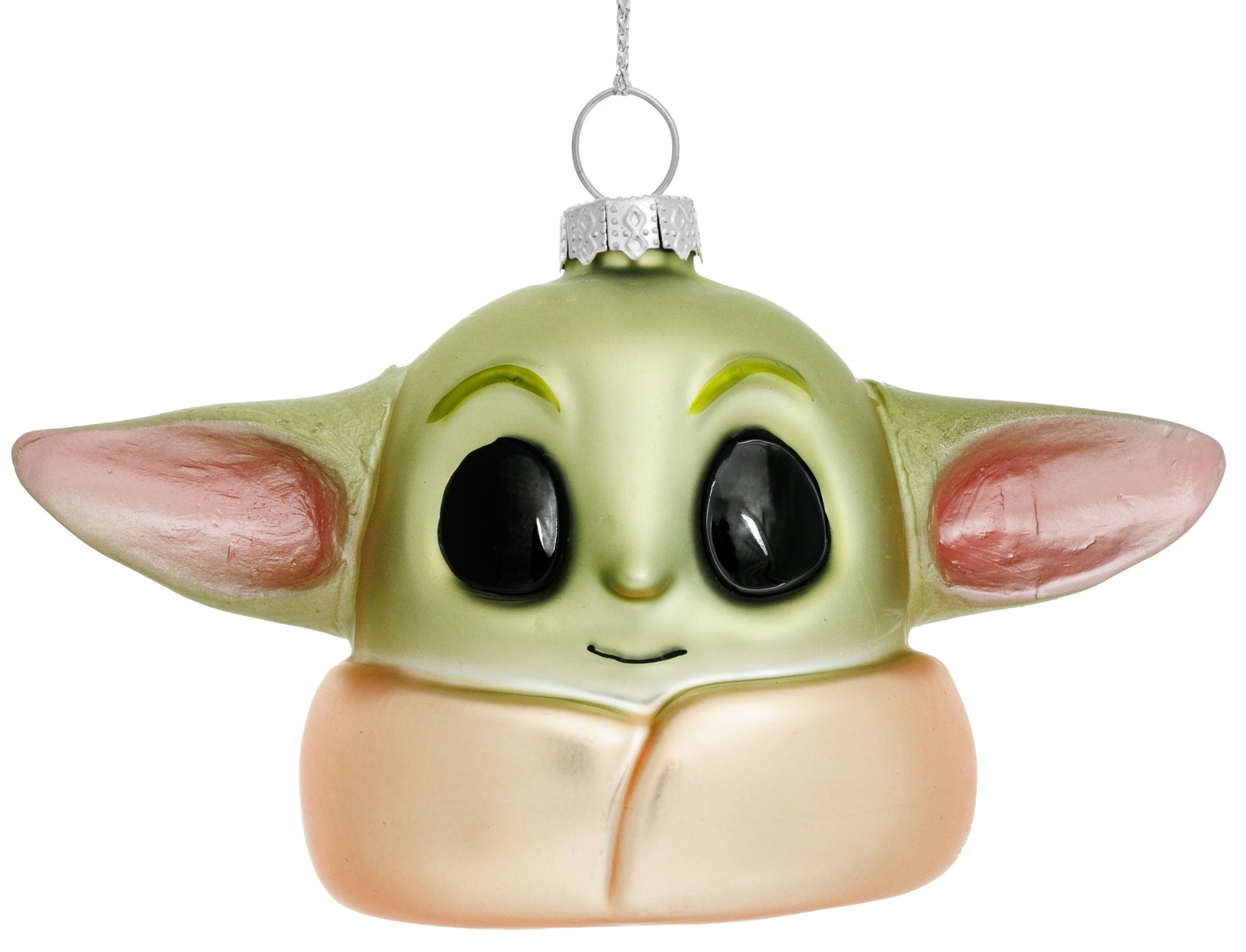 SIKORA Weihnachtsbaumkugel Baby Yoda Glas Weihnachtskugel Anhänger Christbaumschmuck - LI003