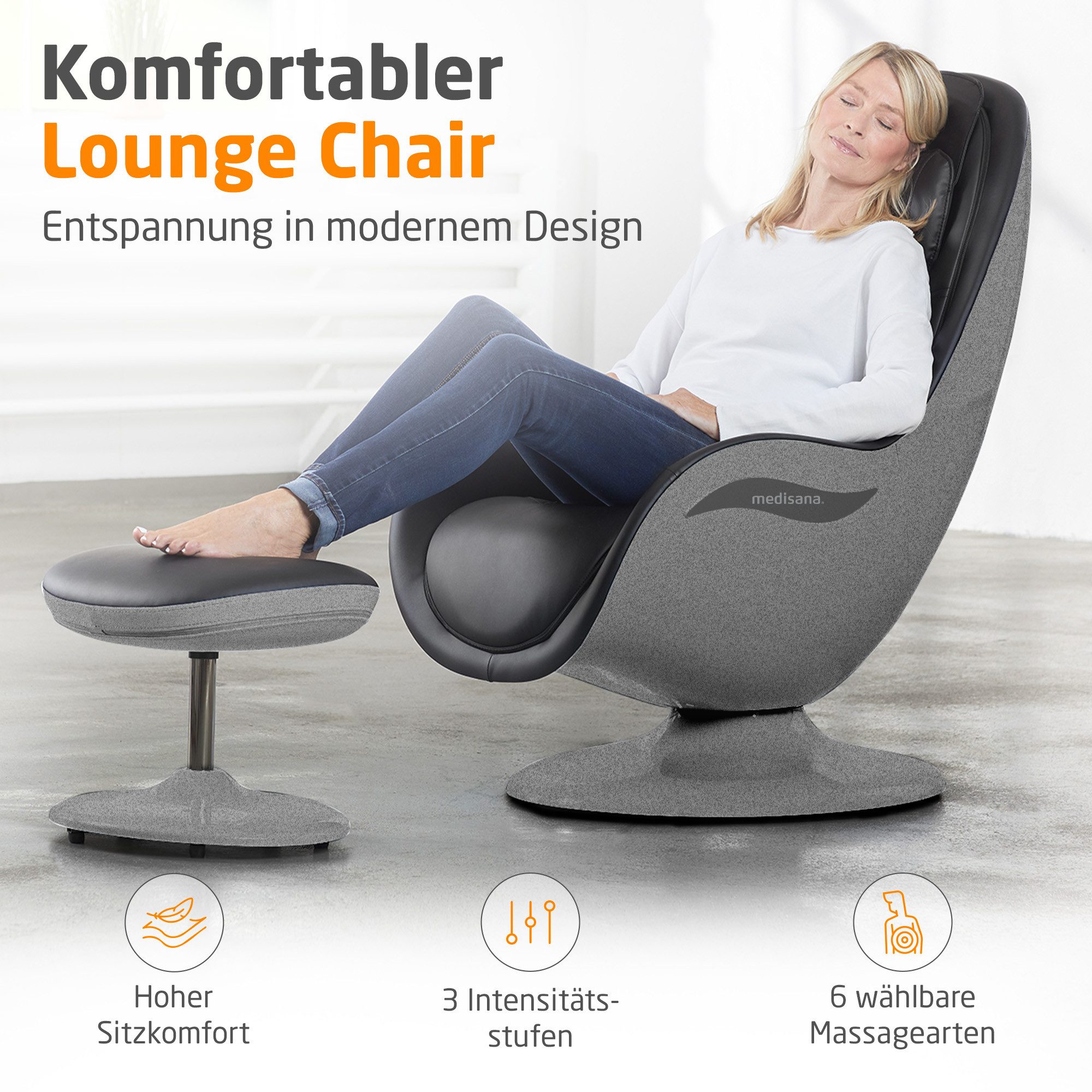medisana Massagegerät RS 670 Lounge Chair - Egg Chair