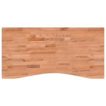 vidaXL Schreibtisch Schreibtischplatte 100x45-50x1,5 cm Massivholz Buche Arbeitsplatte Bür