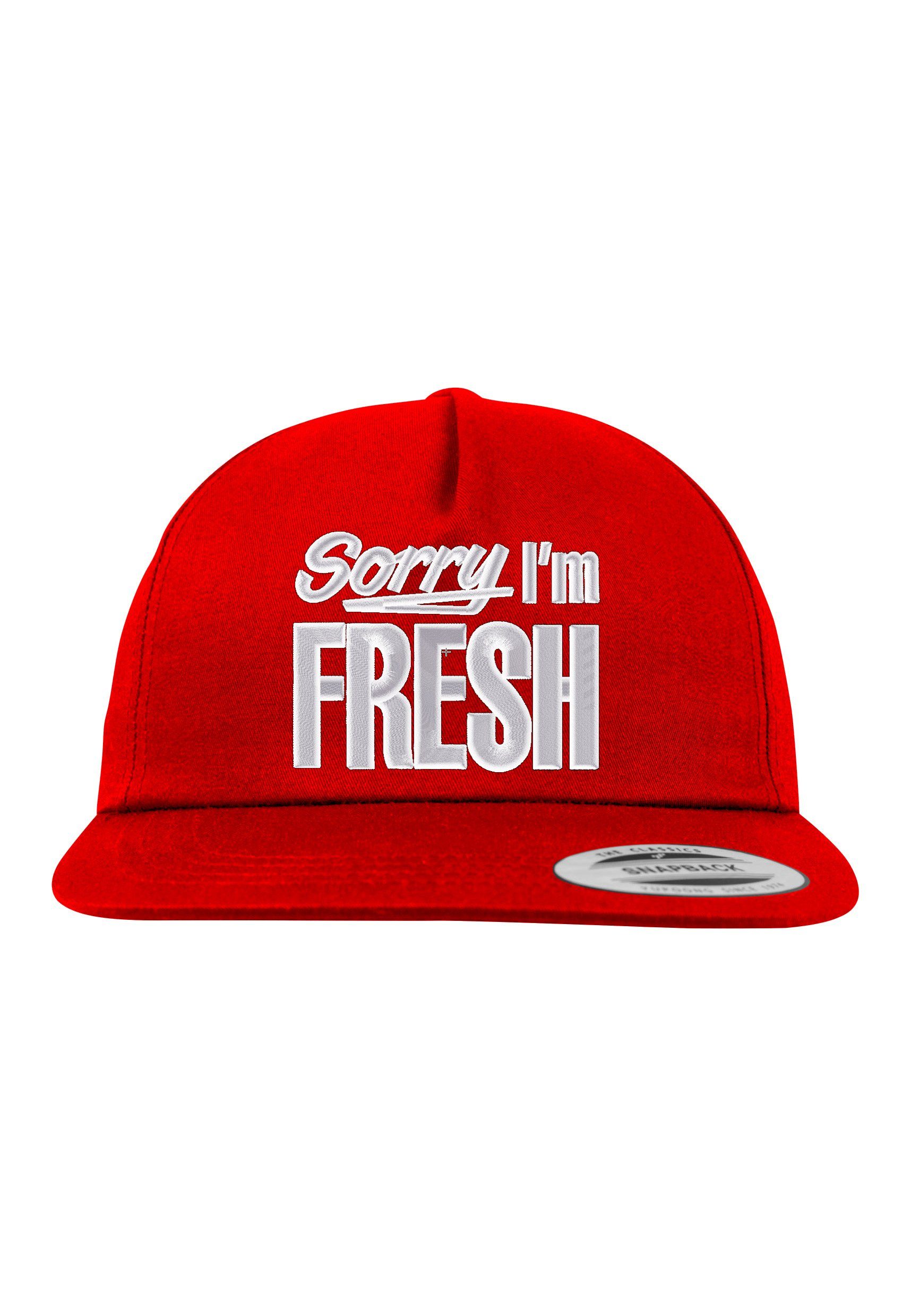 Cap Logo Youth Sorry I´m mit Baseball Designz Cap Snapback Rot Unisex modischer Fresh Stickerei